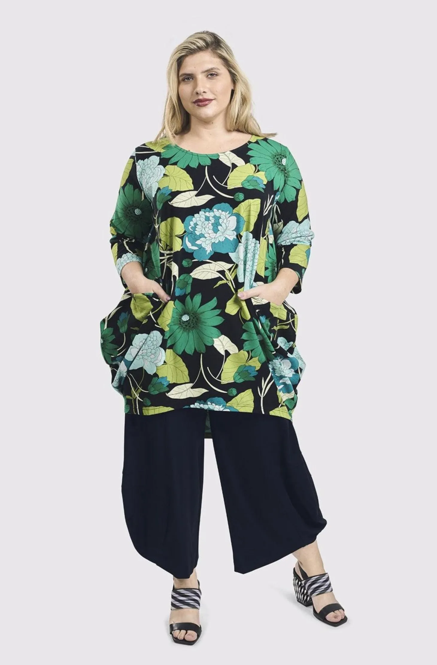 Women Alembika Cocoon Tunic Top, Floral
