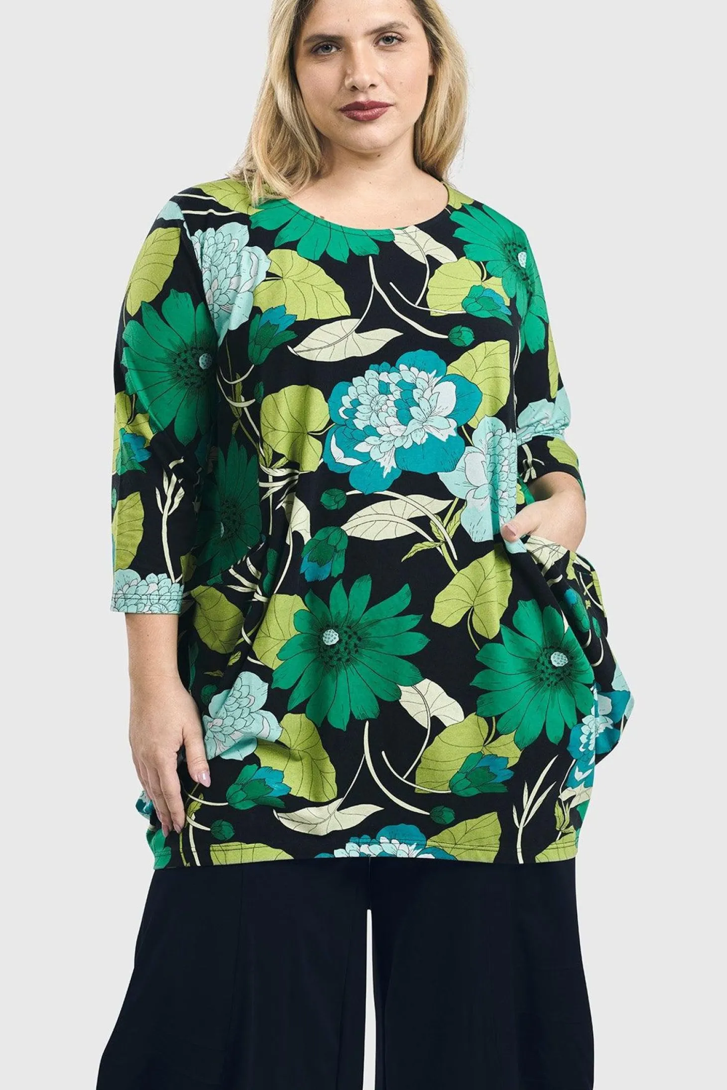 Women Alembika Cocoon Tunic Top, Floral