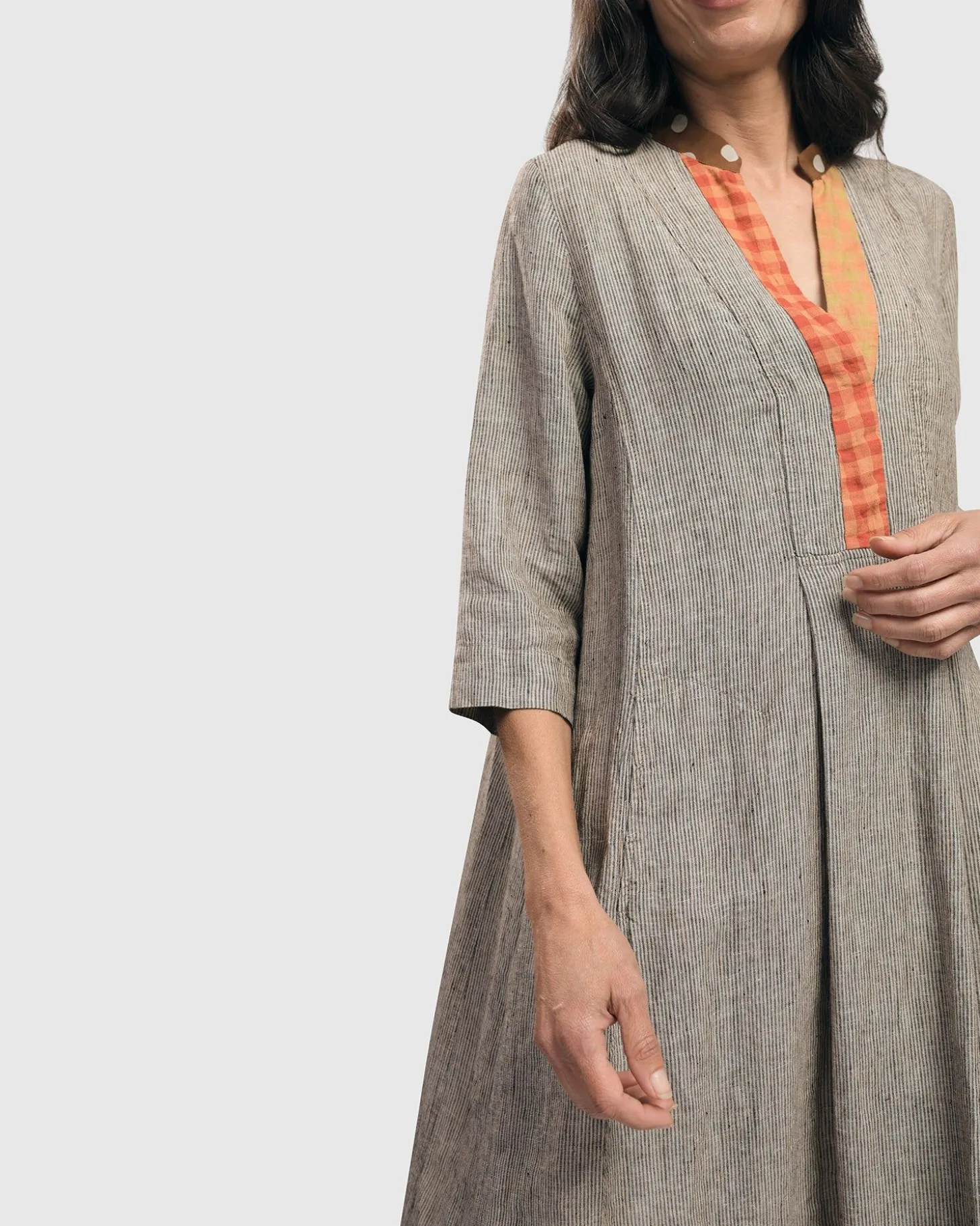 Women Alembika Cool Breeze Linen Maxi Dress, Ecru