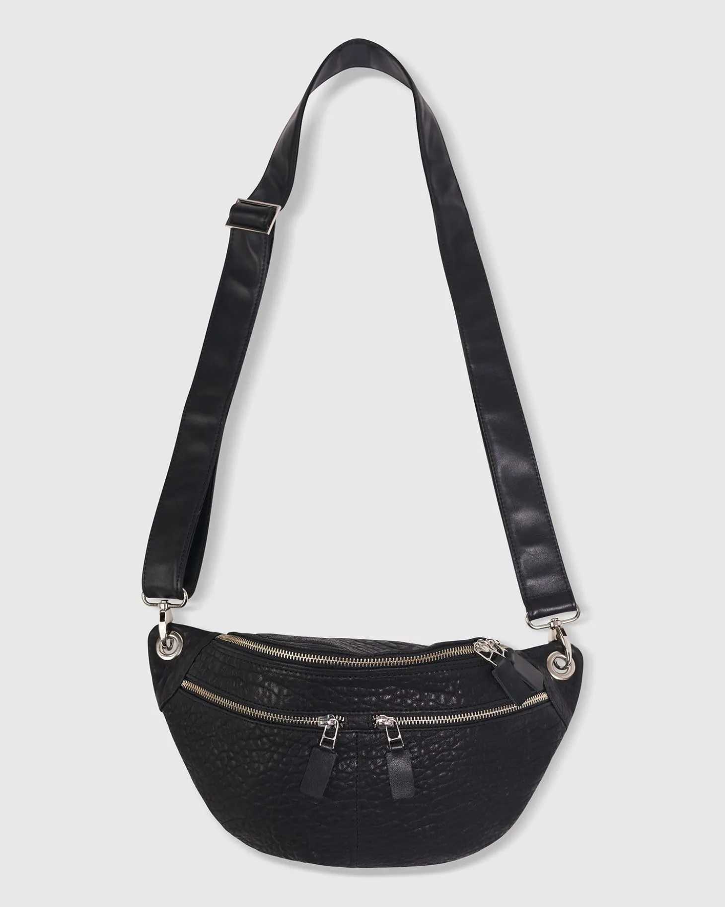 Women Alembika Crossbody Sling Bag, Black Strap