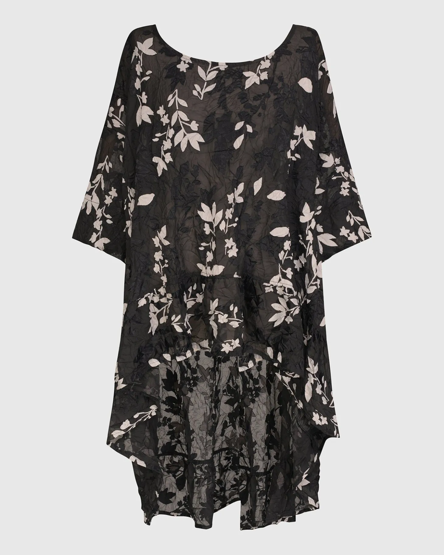Women Alembika Cultured Club Hi Lo Top, Leaves