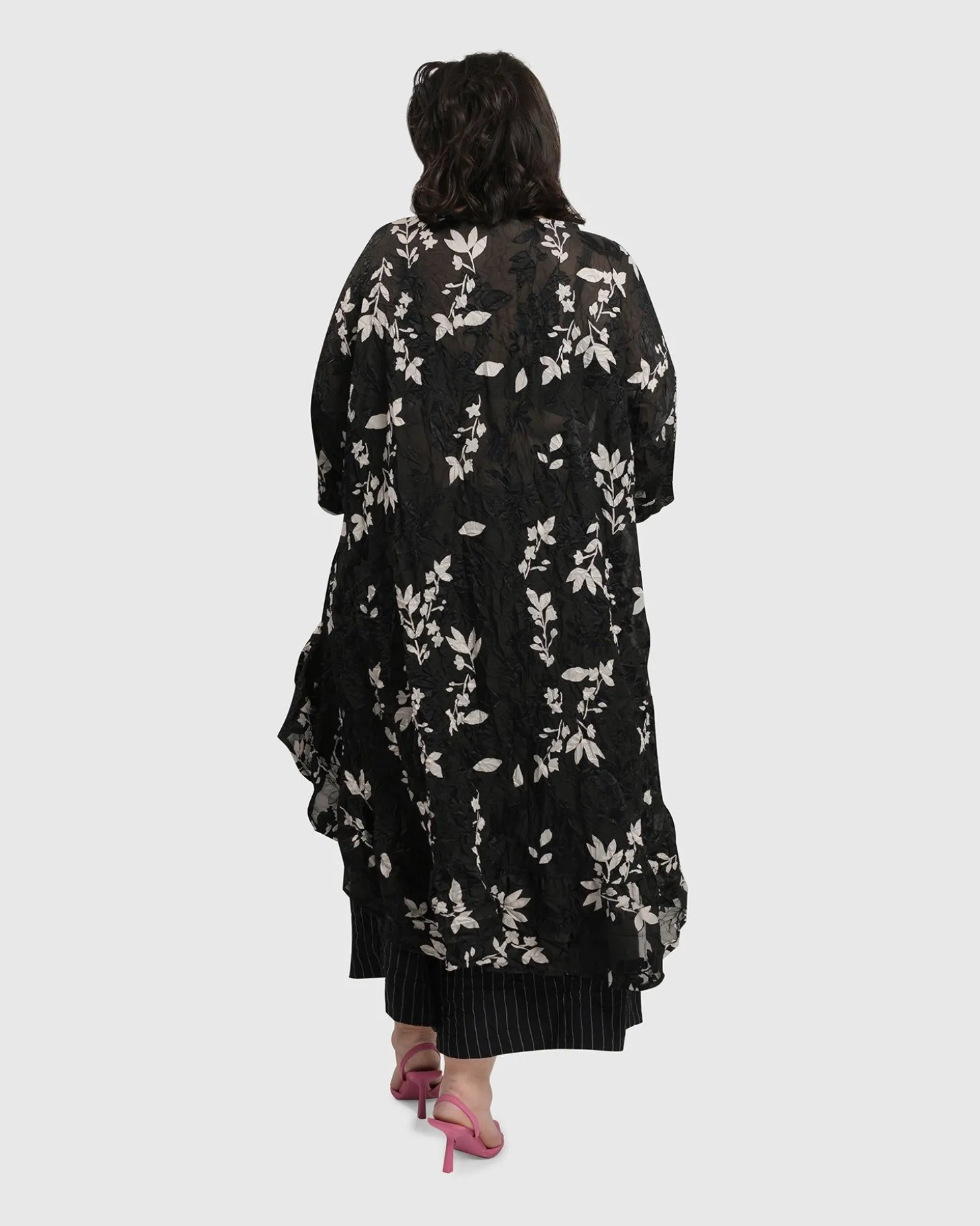Women Alembika Cultured Club Hi Lo Top, Leaves