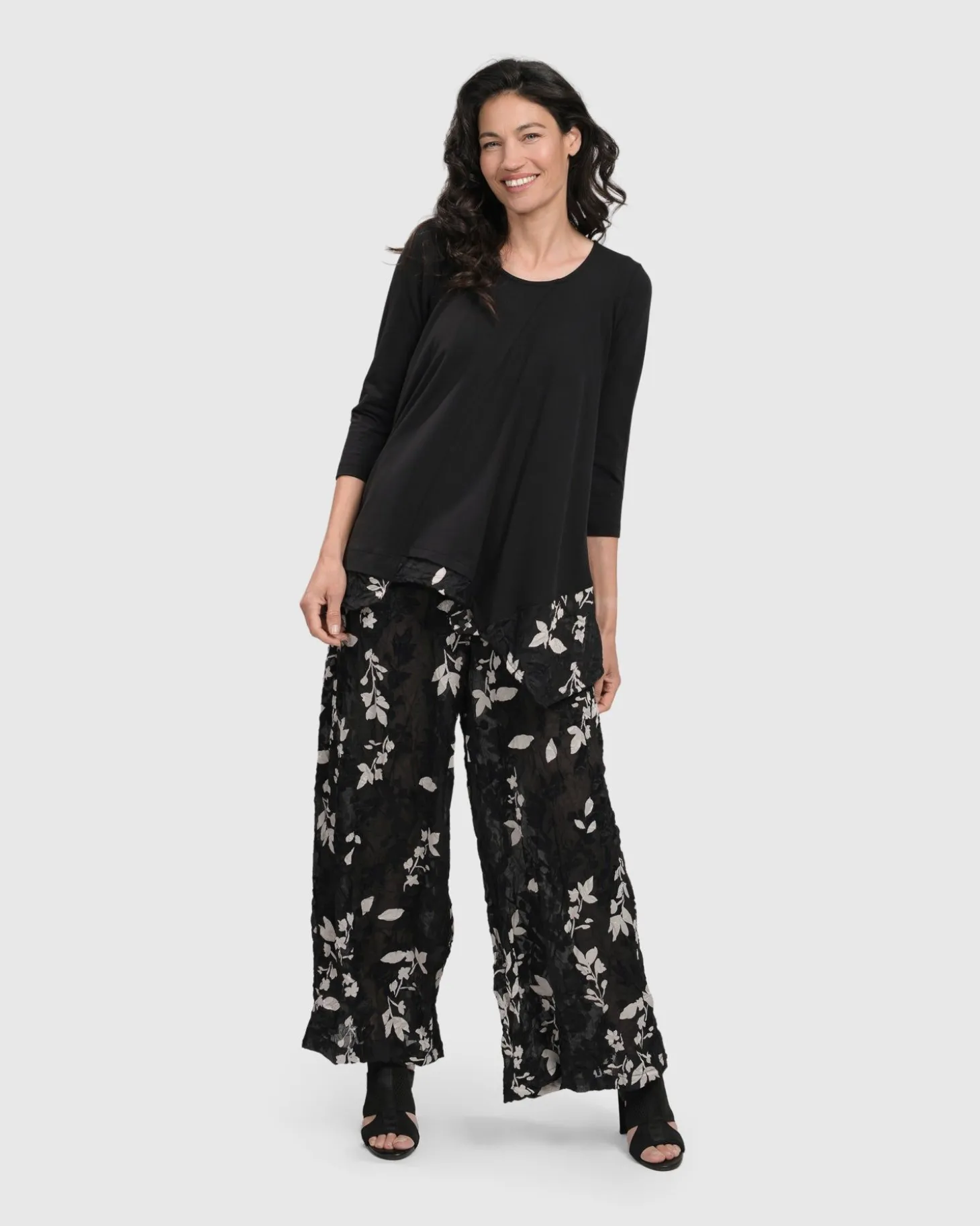 Women Alembika Cultured Club Palazzo Pants, Leaves