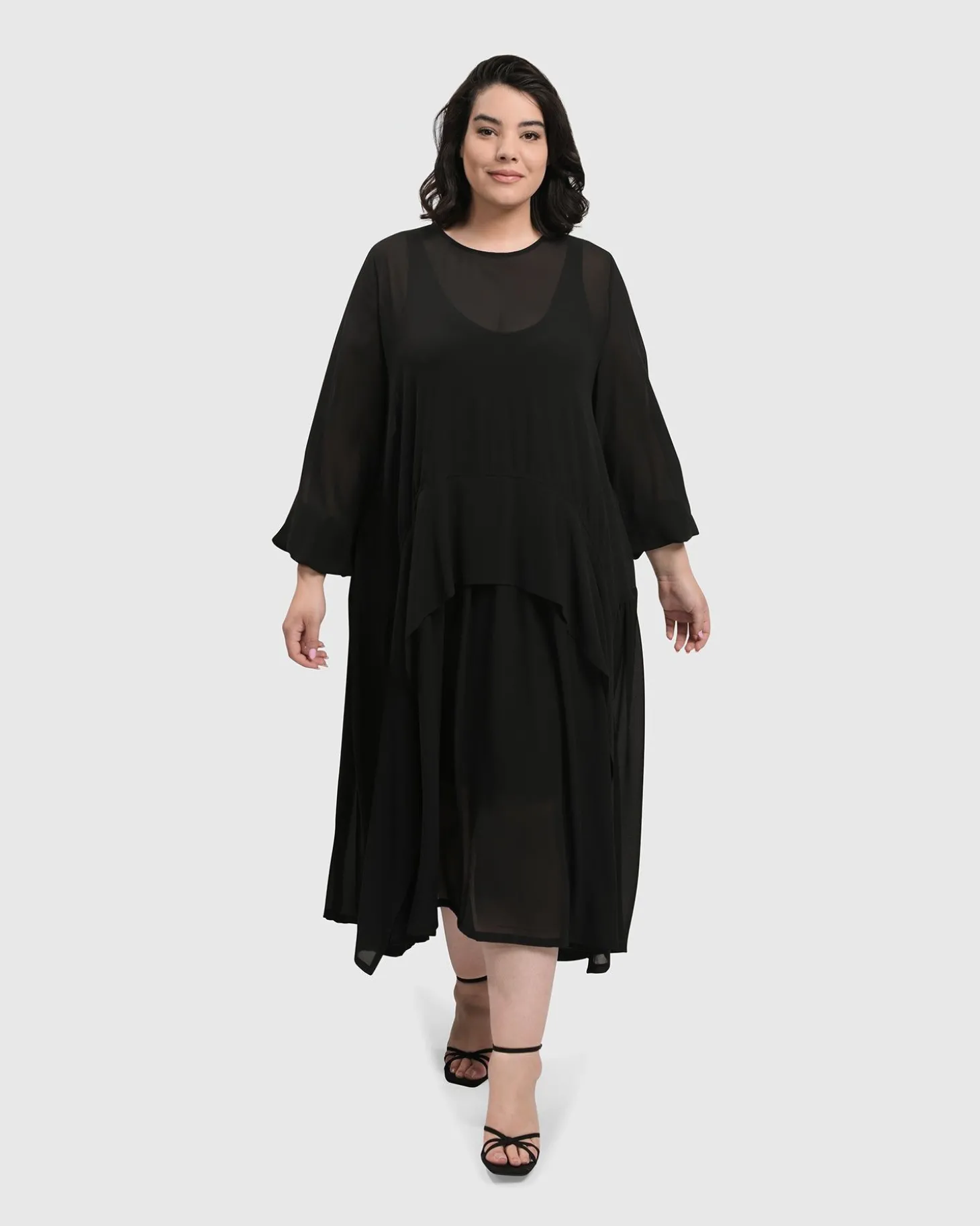 Women Alembika Cultured Club Popover Dress, Black