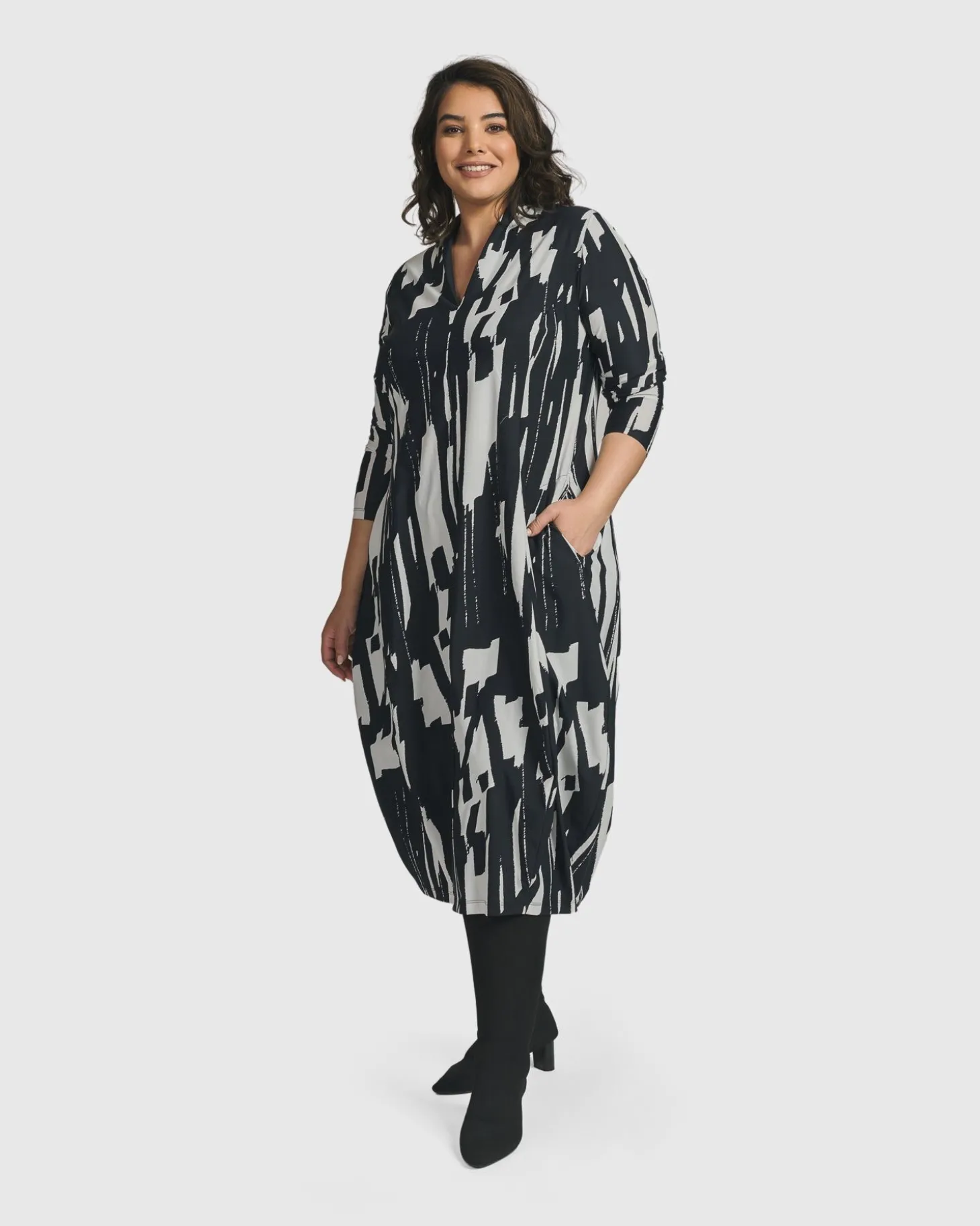 Women Alembika Cyber Cocoon Dress, Brush