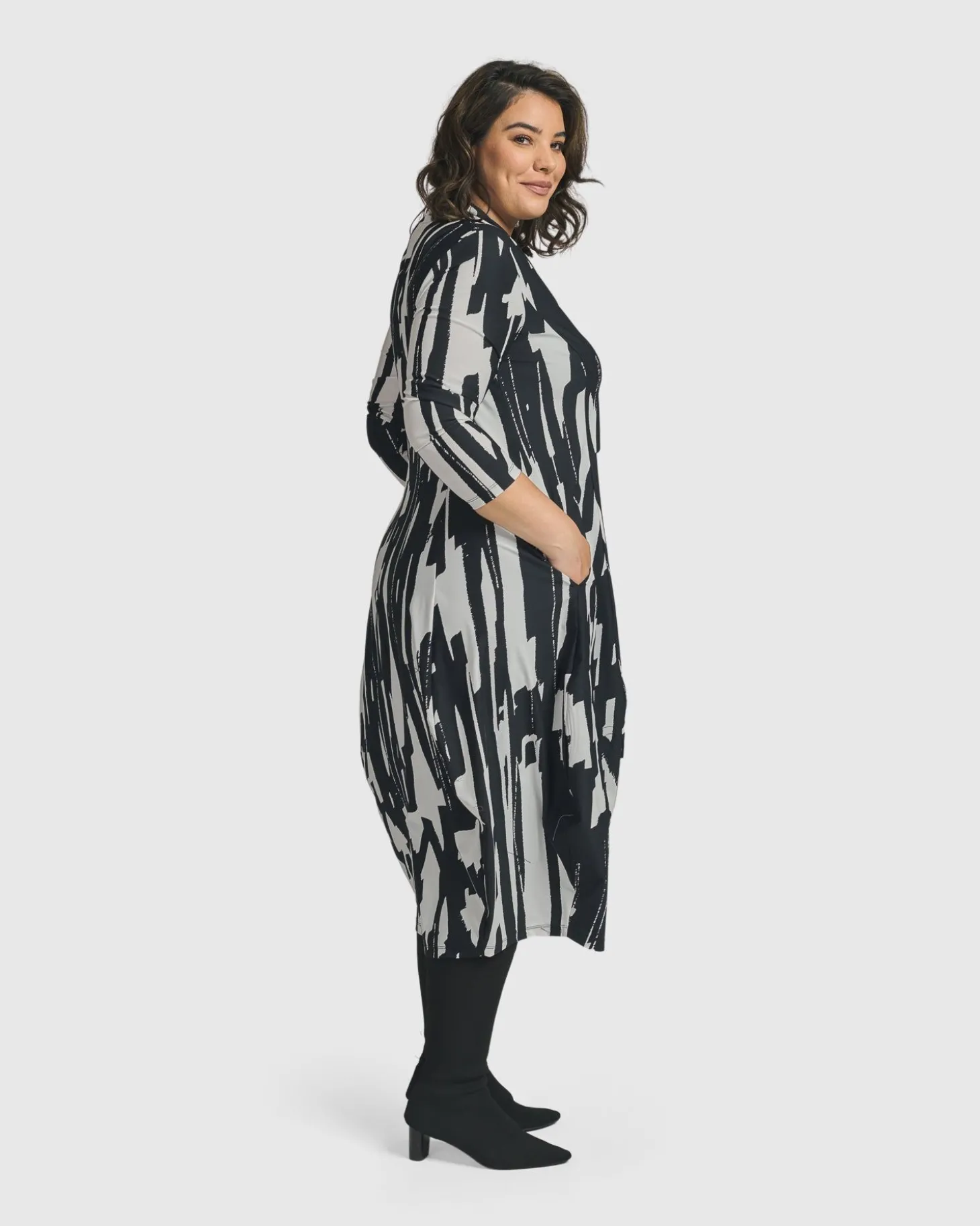 Women Alembika Cyber Cocoon Dress, Brush