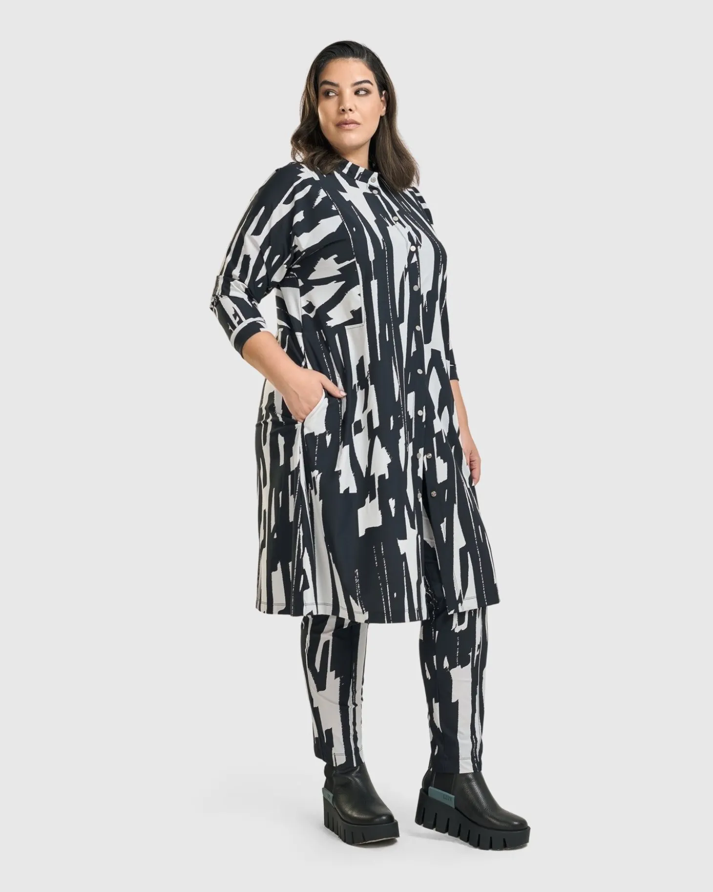 Women Alembika Cyber Shirt Dress, Brush