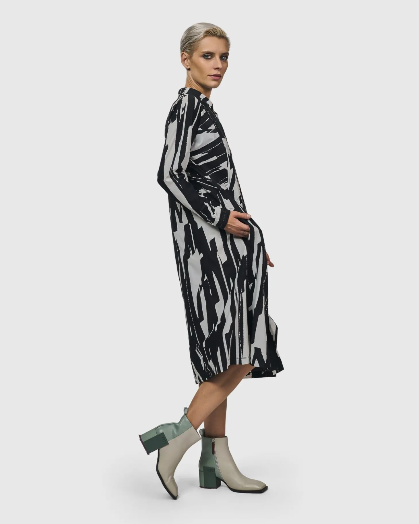 Women Alembika Cyber Shirt Dress, Brush