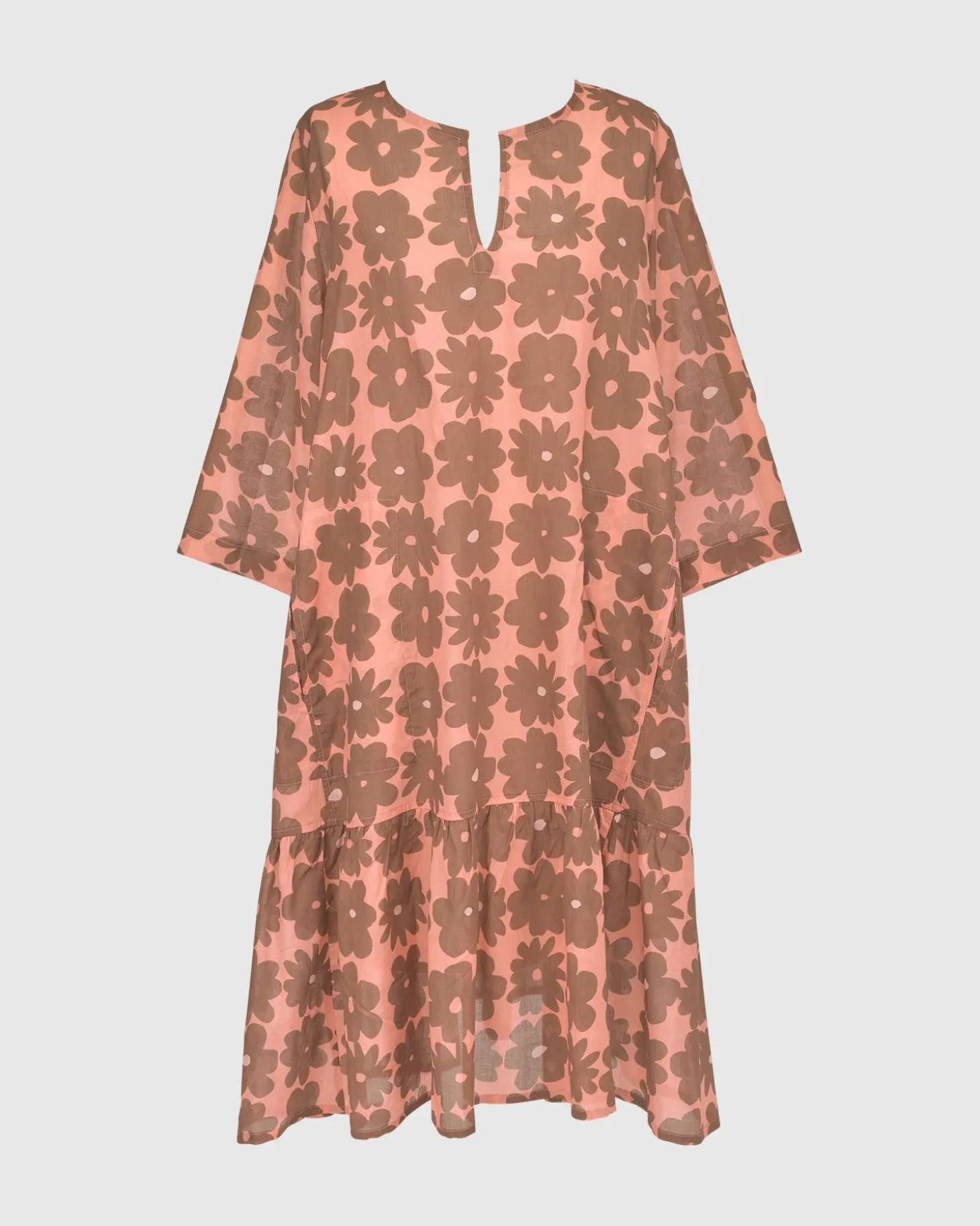 Women Alembika Dahlia Cotton Voile Swing Dress, Peach/Earth