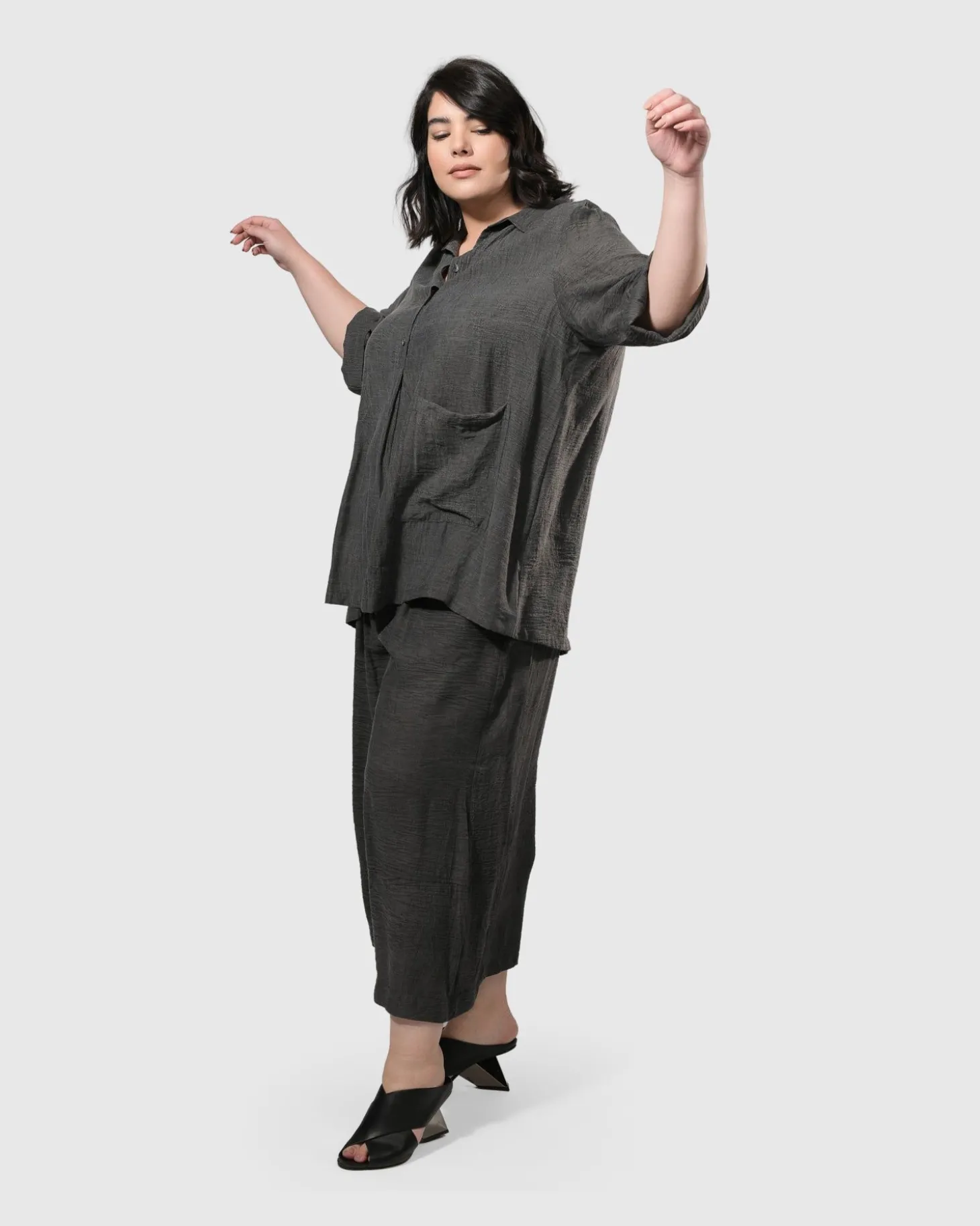 Women Alembika Dana Palazzo Pants, Dove Grey