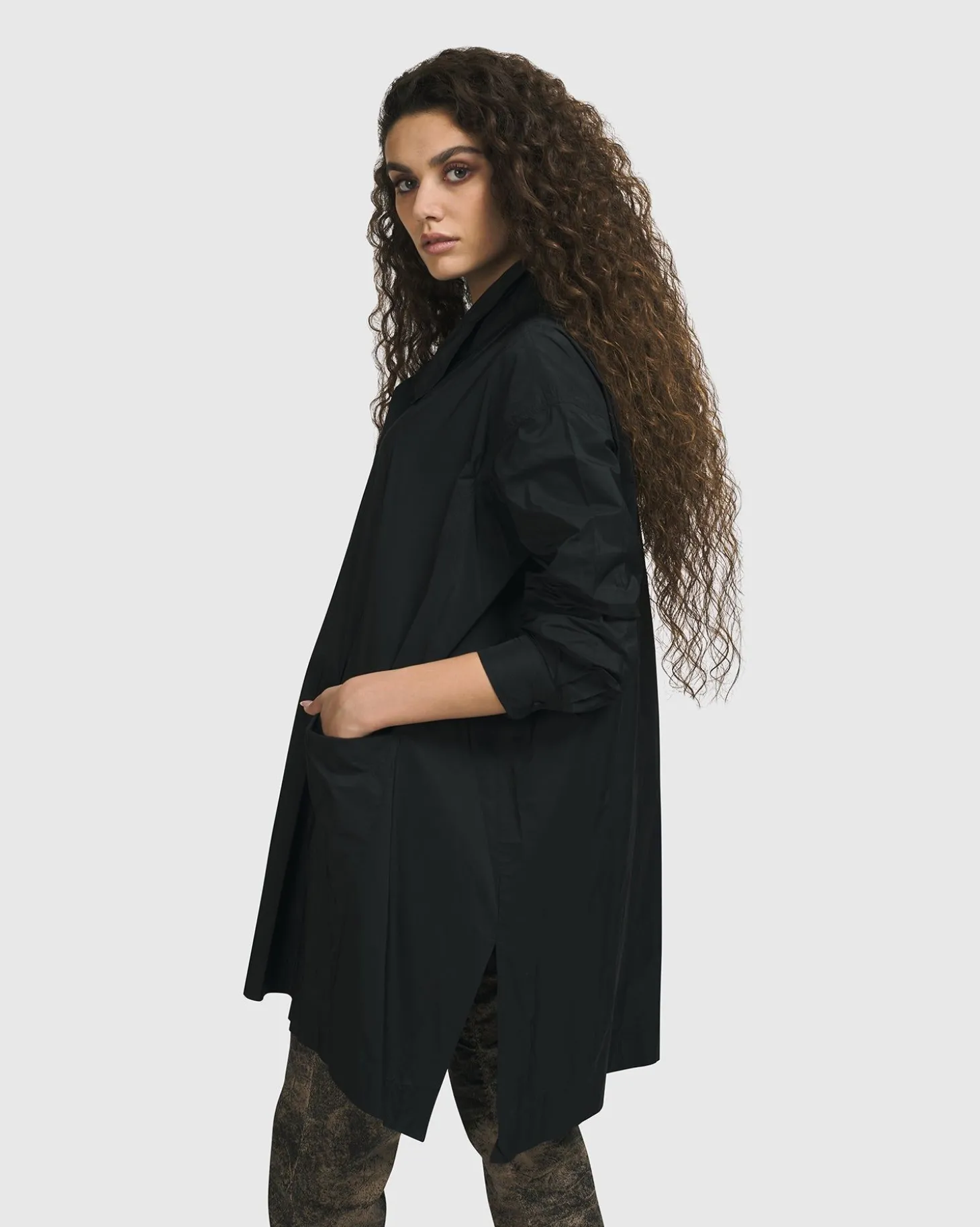 Women Alembika Danica Shirt Jacket, Black