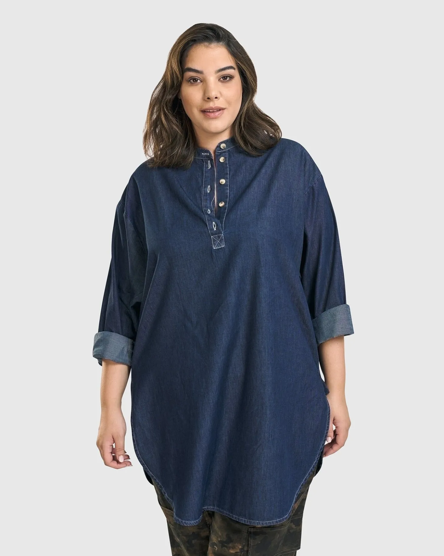 Women Alembika Daniella Tunic Top, Denim