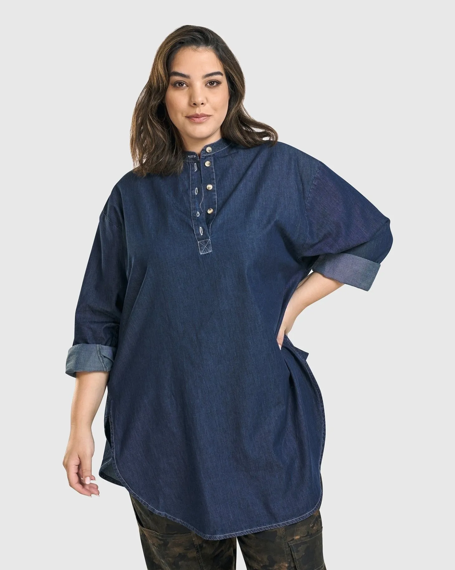 Women Alembika Daniella Tunic Top, Denim