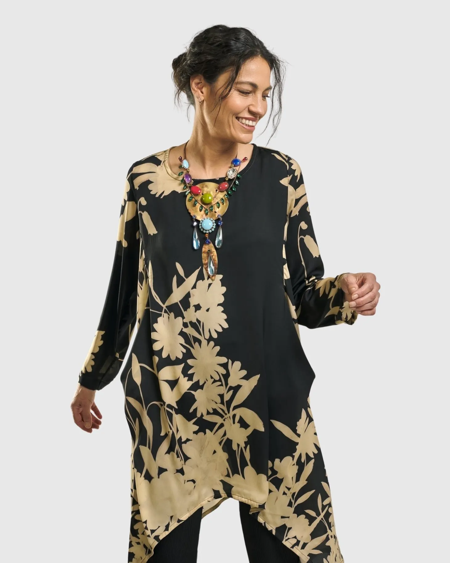 Women Alembika Daylily Tunic Top, Floral