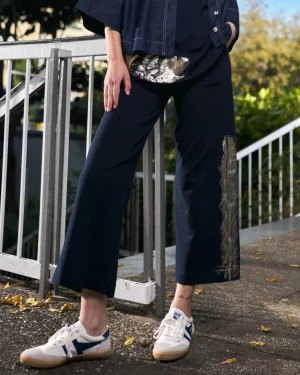 Women Alembika Denver Cropped Pants, Navy