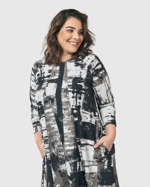 Women Alembika Digi A-Line Dress, Marble