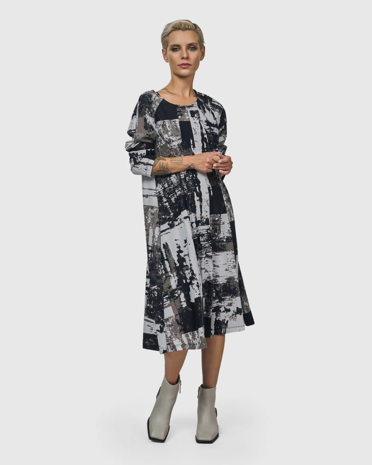 Women Alembika Digi A-Line Dress, Marble