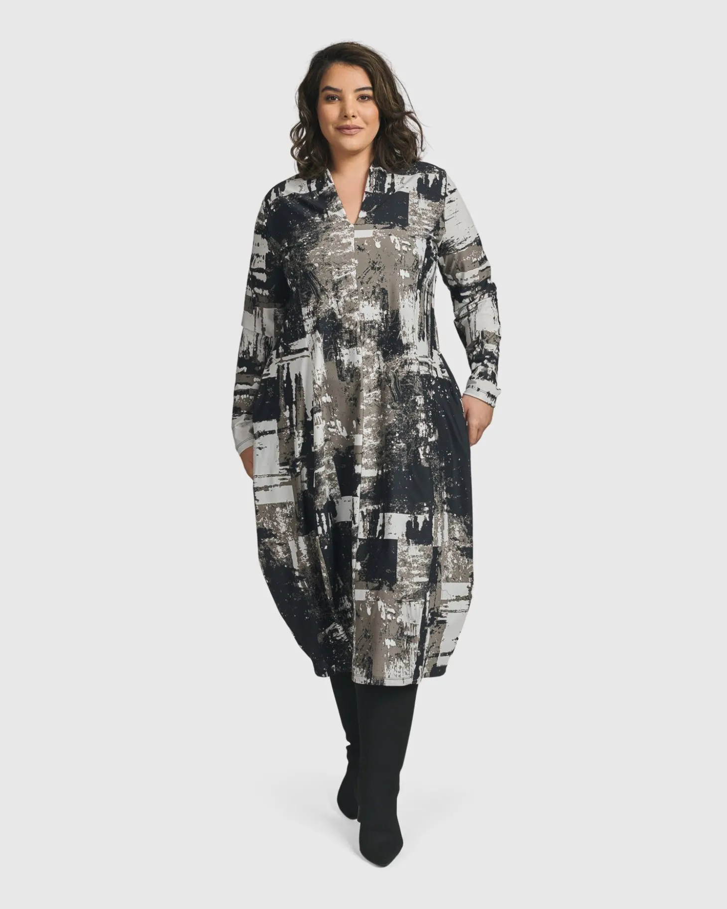 Women Alembika Digi Cocoon Dress, Marble
