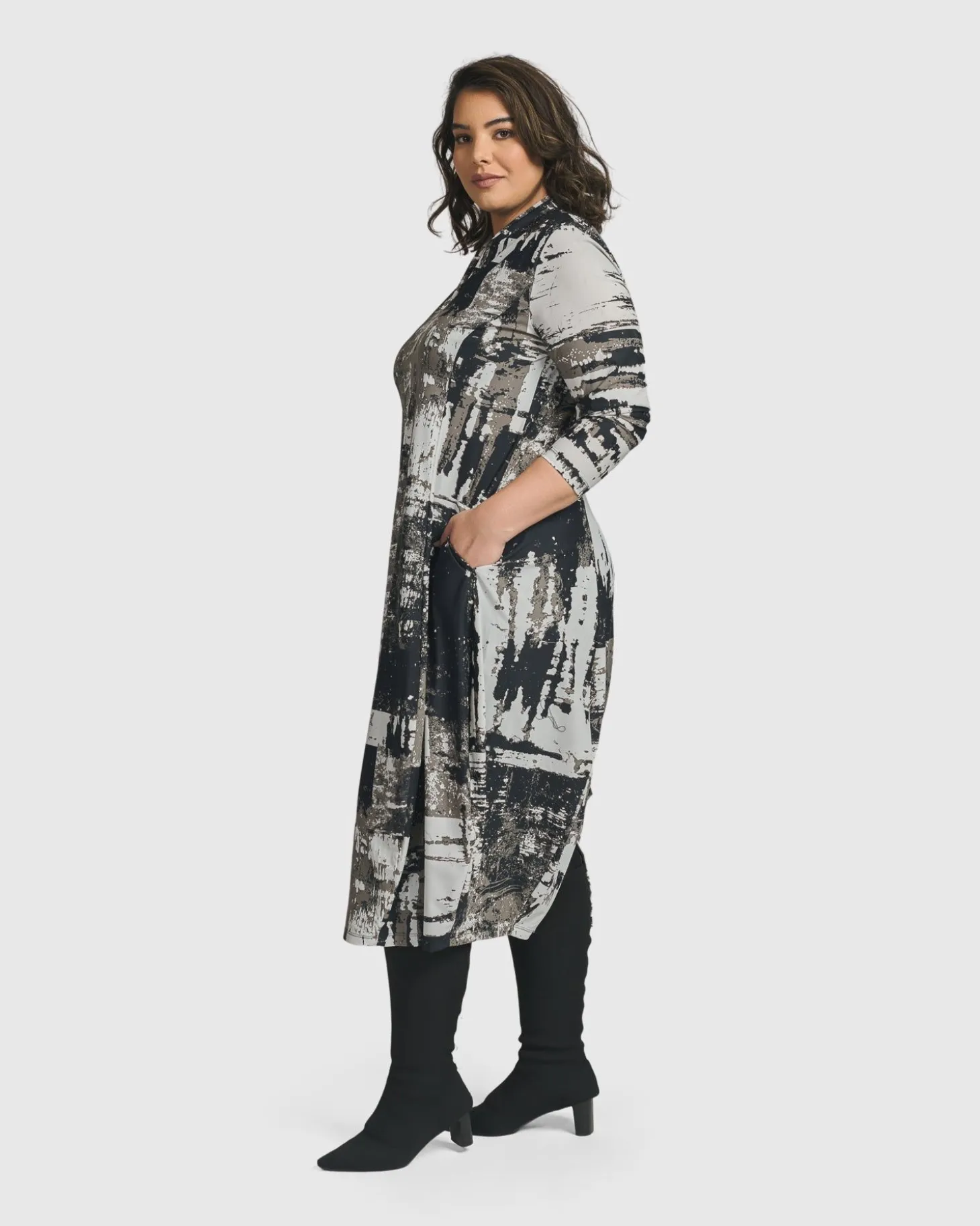 Women Alembika Digi Cocoon Dress, Marble
