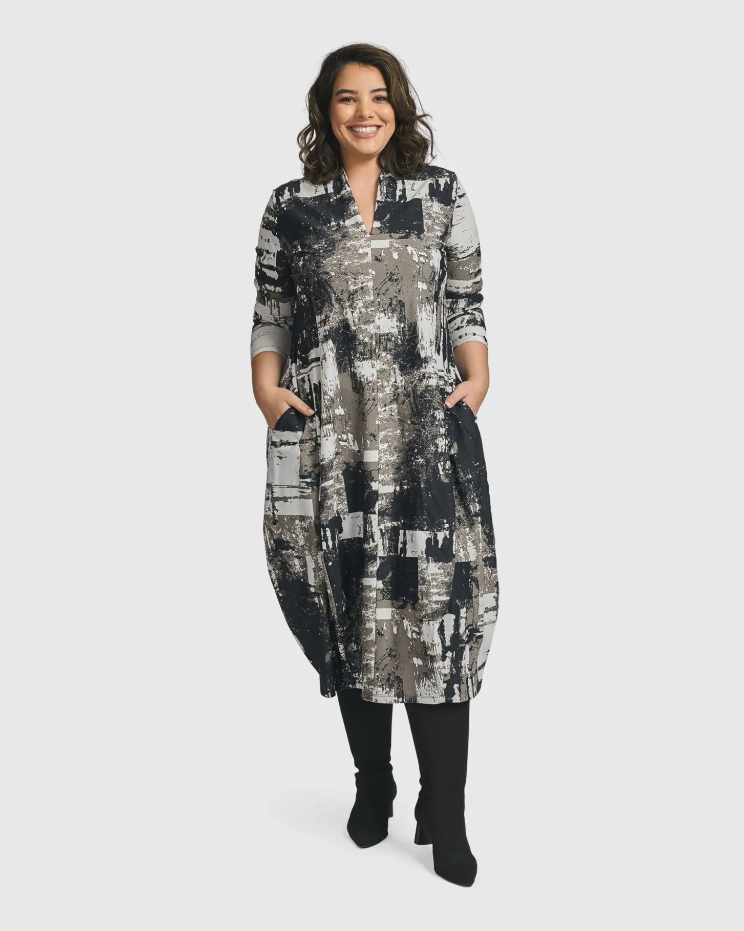Women Alembika Digi Cocoon Dress, Marble