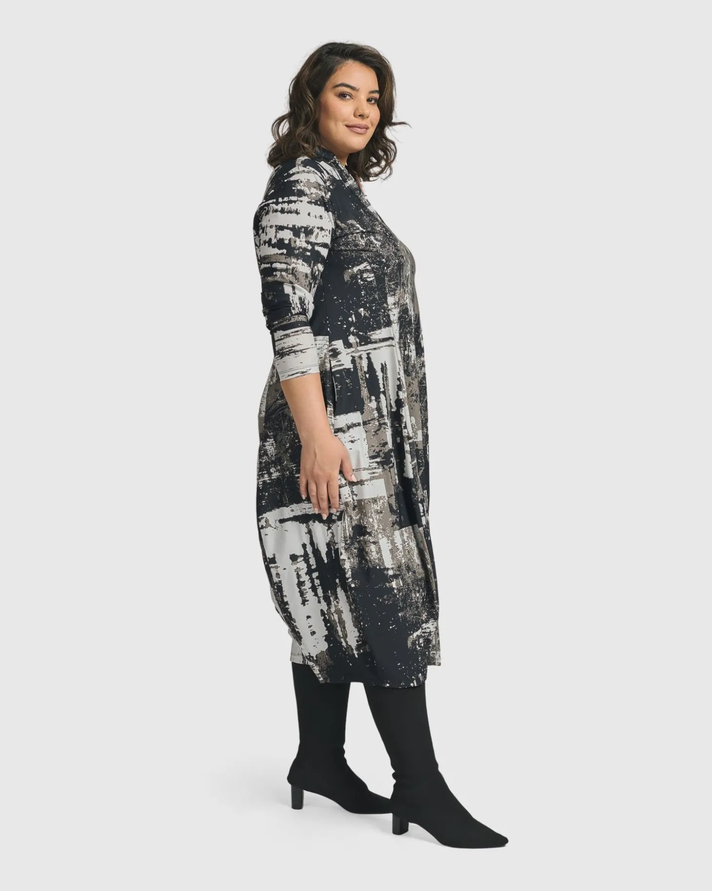 Women Alembika Digi Cocoon Dress, Marble