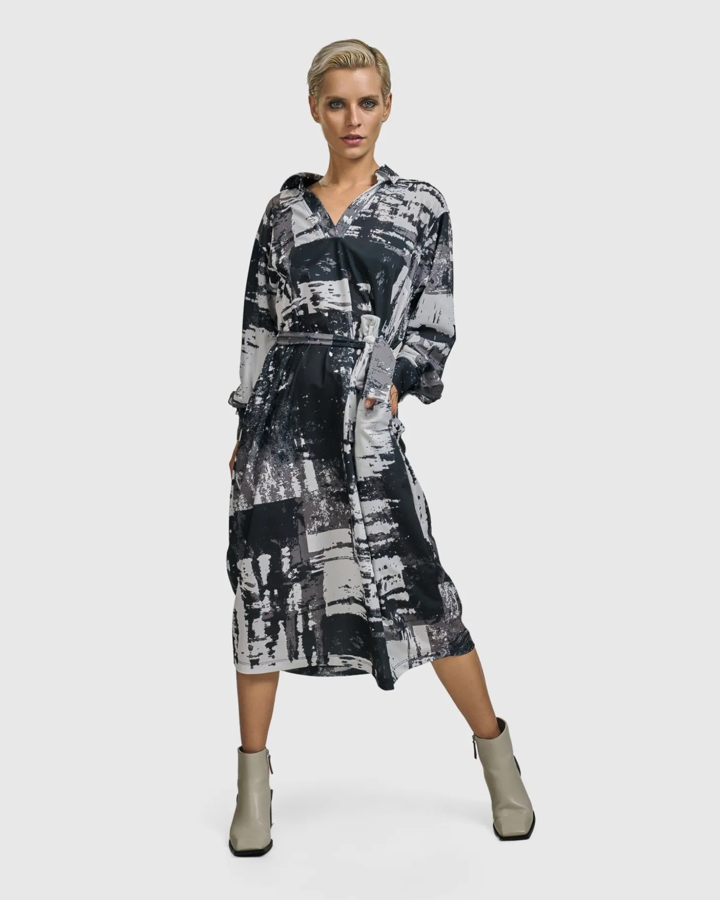 Women Alembika Digi Midi Dress, Marble