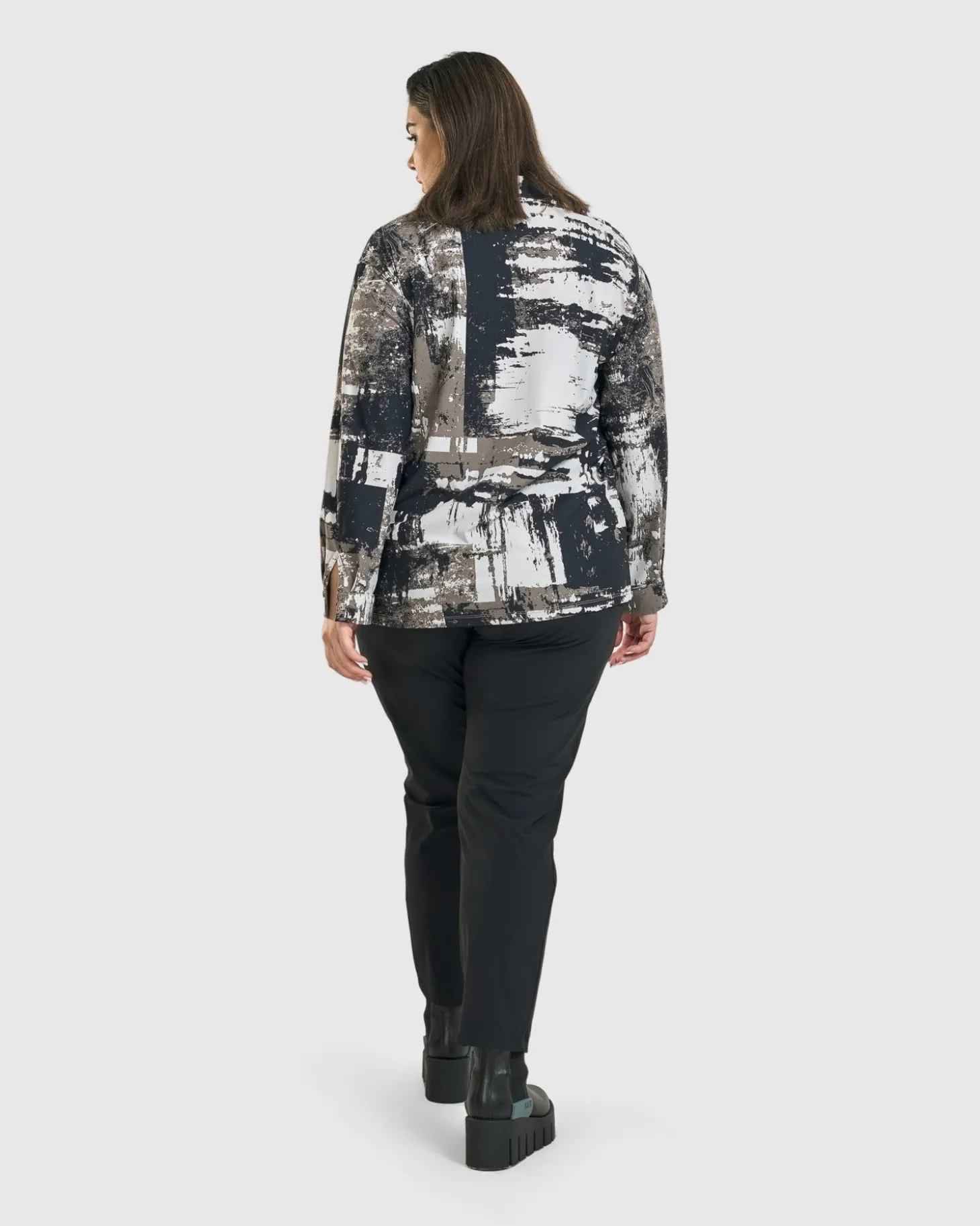 Women Alembika Digi V-Neck Pullover Top, Marble