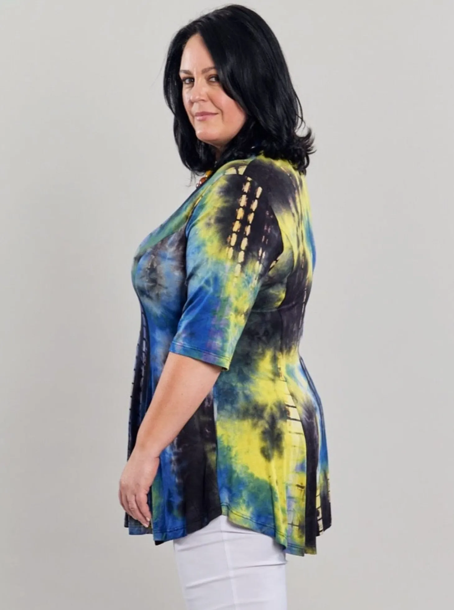 Women Alembika Dreamy V-Neck Top, Tie Dye