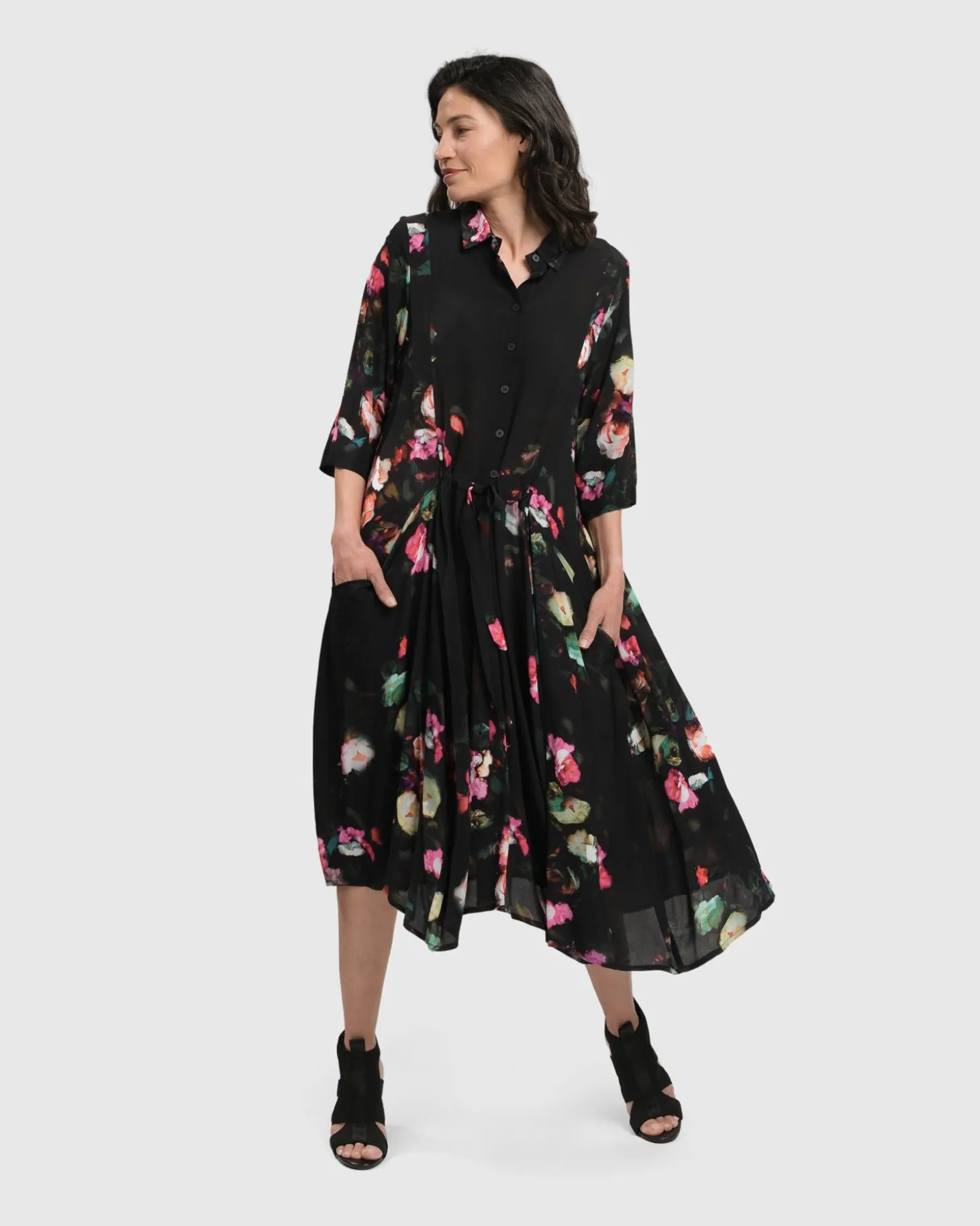 Women Alembika Drinks-On-Me Maxi Shirt Dress, Floral