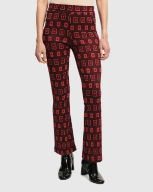 Women Alembika Dynamite Days Bell Bottom Pants, Red