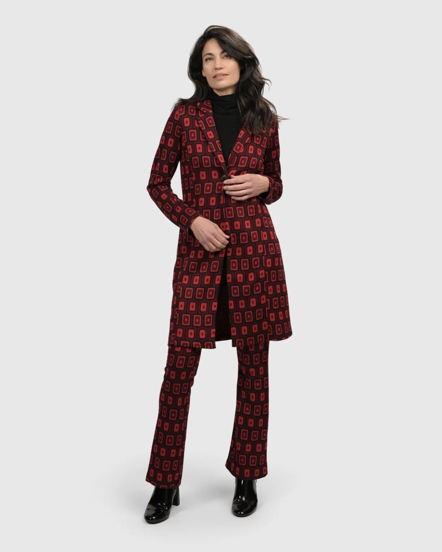 Women Alembika Dynamite Days Bell Bottom Pants, Red