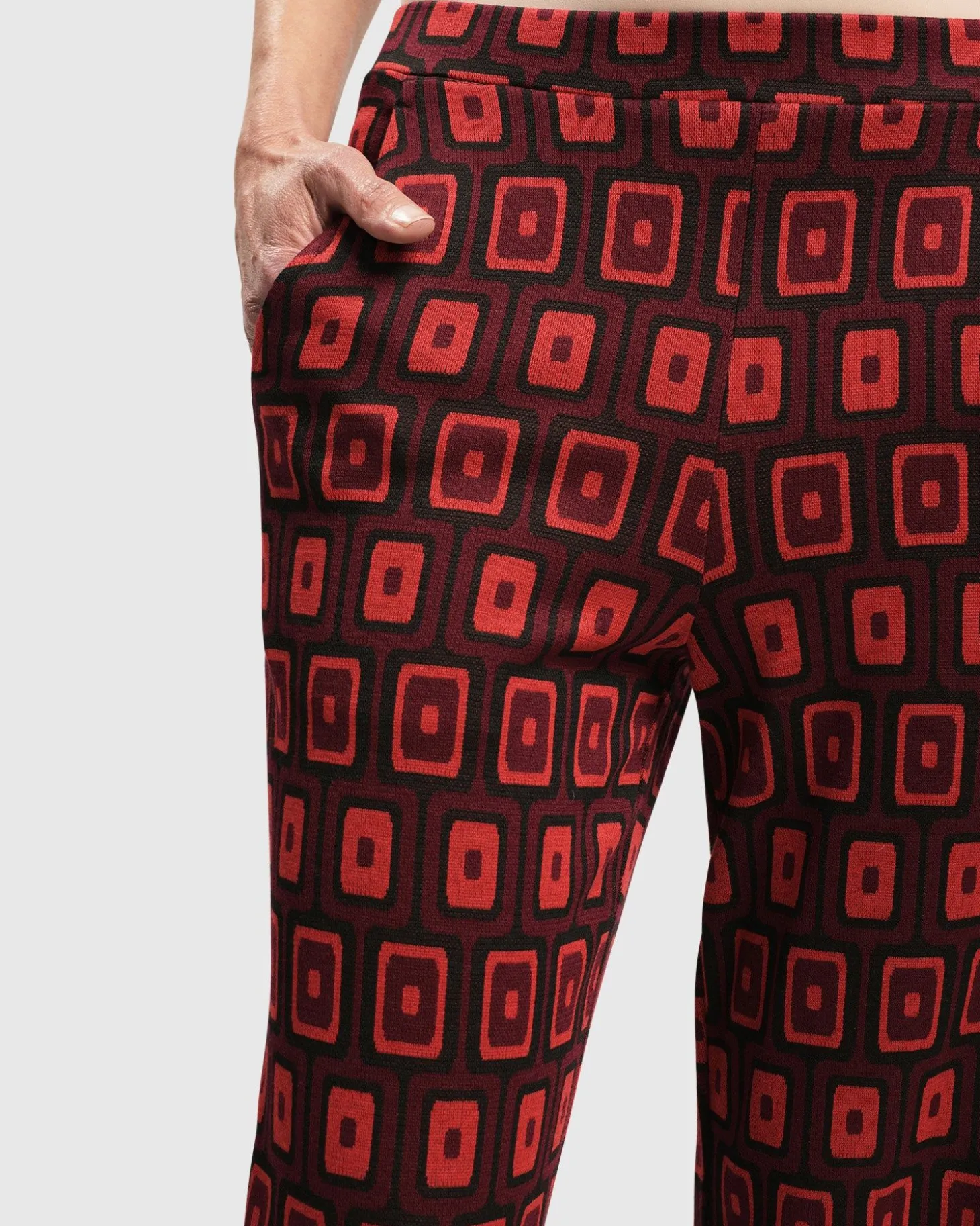 Women Alembika Dynamite Days Bell Bottom Pants, Red