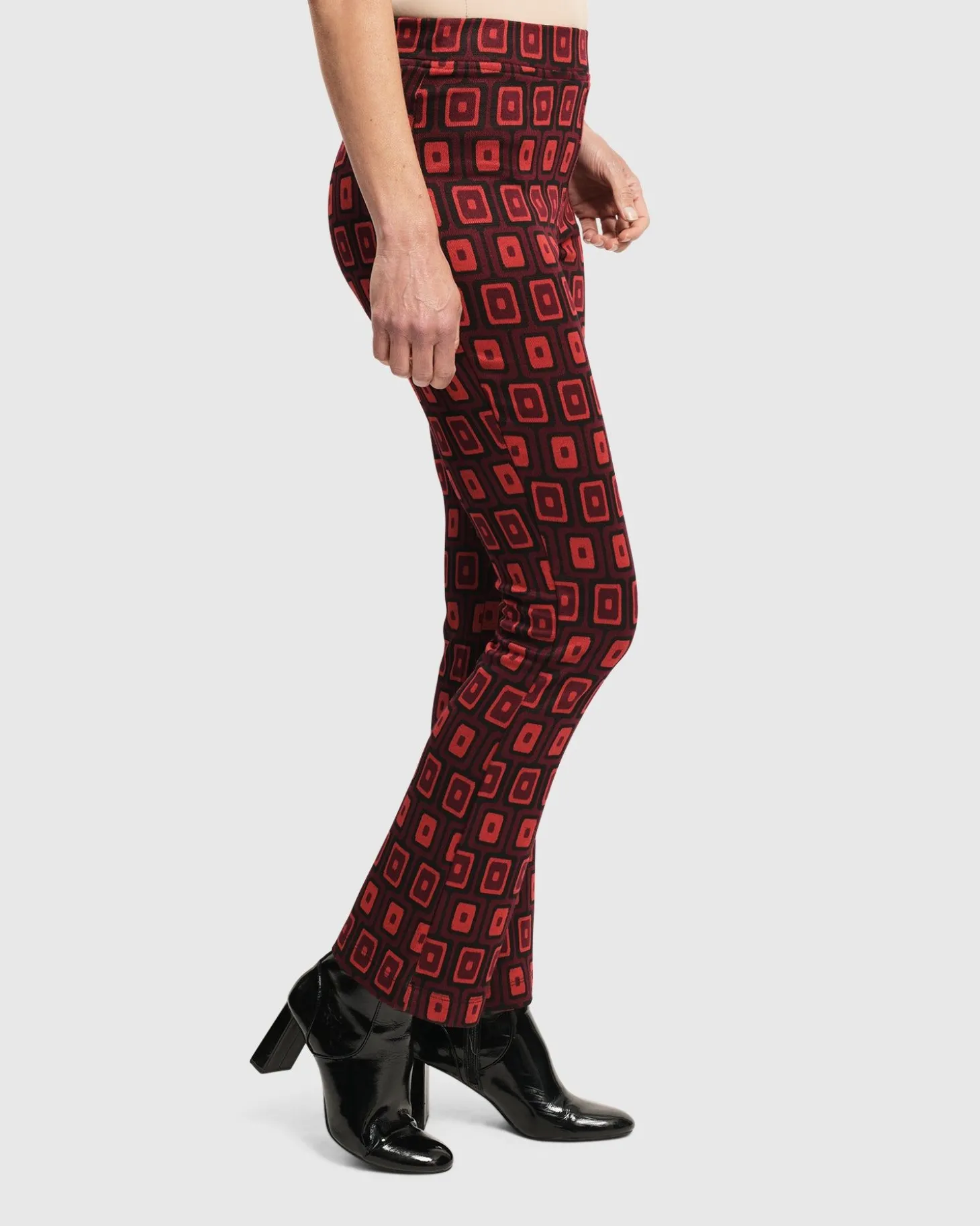 Women Alembika Dynamite Days Bell Bottom Pants, Red