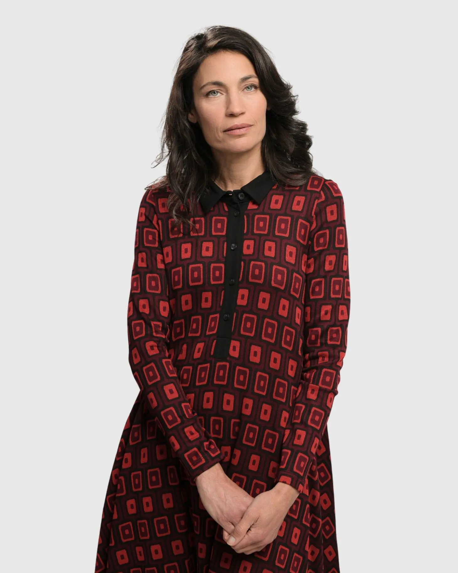 Women Alembika Dynamite Shirt Dress, Red