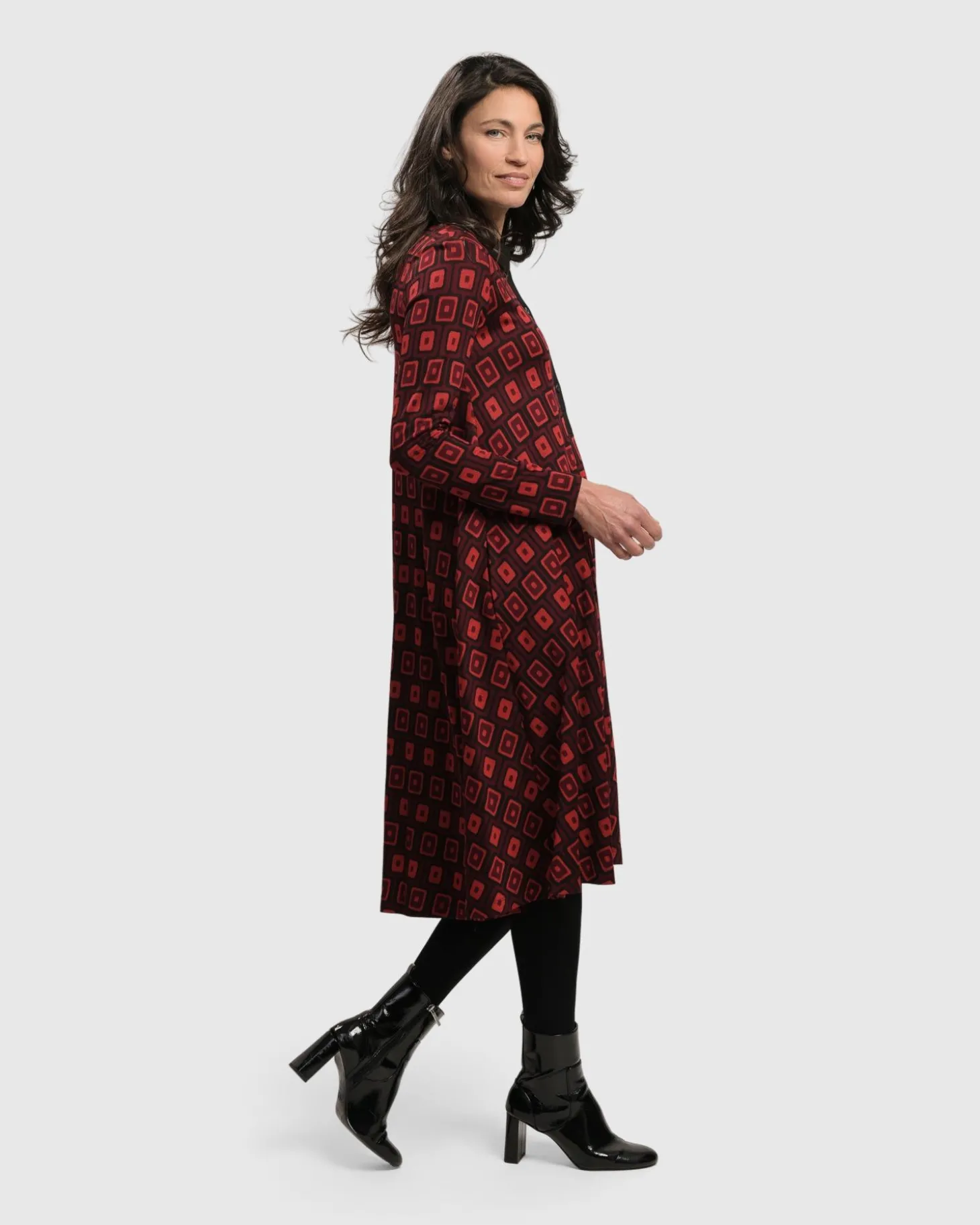Women Alembika Dynamite Shirt Dress, Red