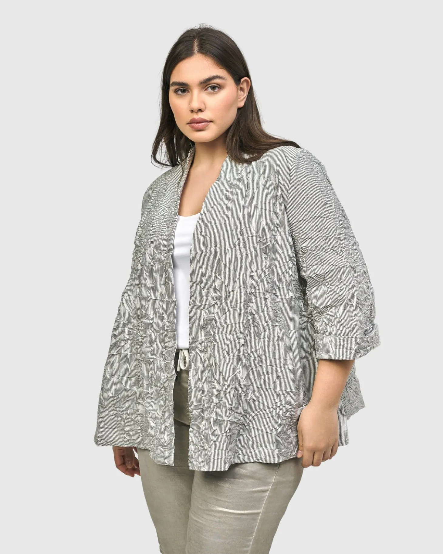 Women Alembika Electra Woven Jacket, Stripes