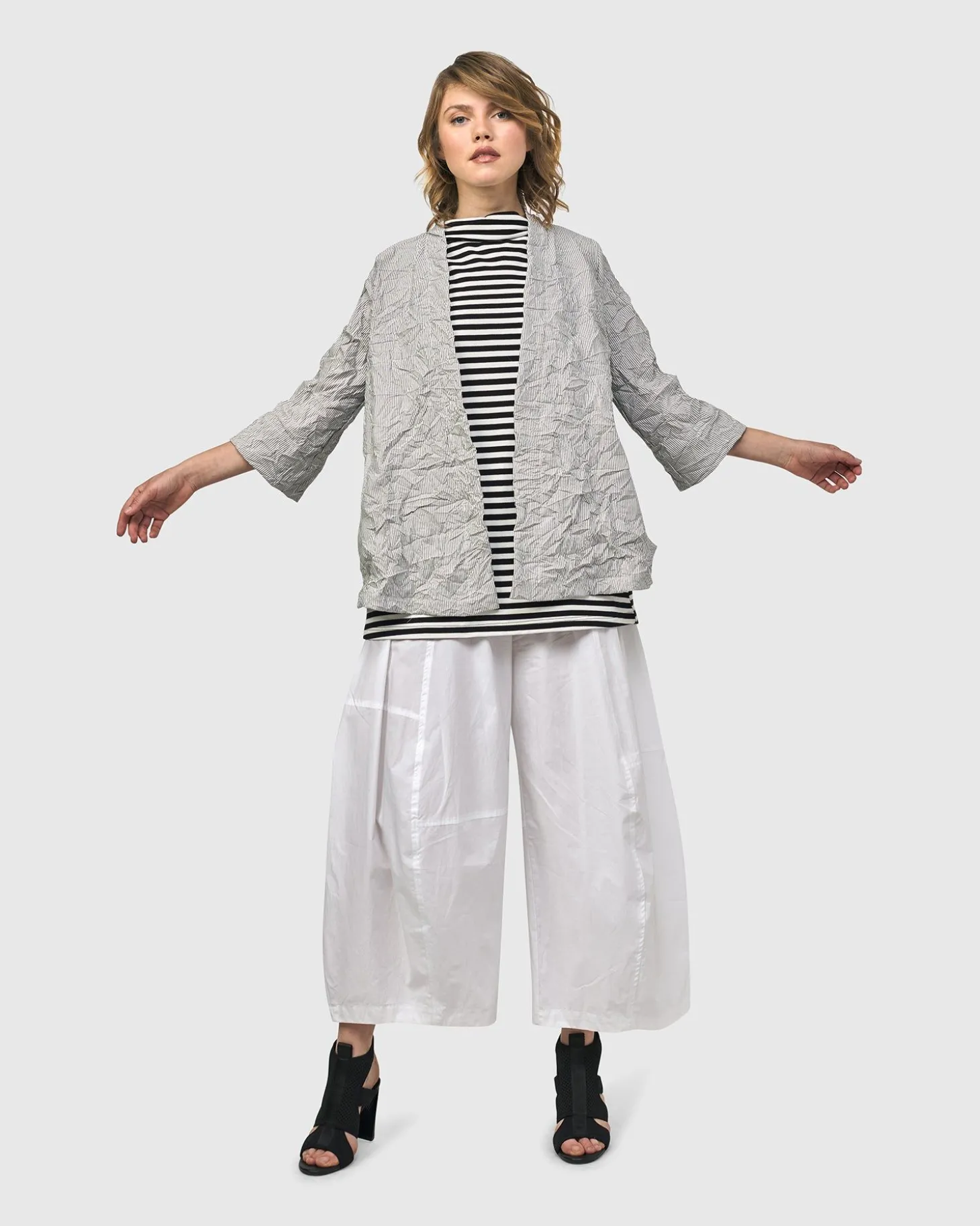Women Alembika Electra Woven Jacket, Stripes