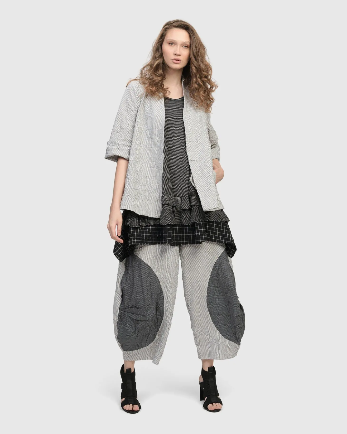 Women Alembika Electra Woven Jacket, Stripes