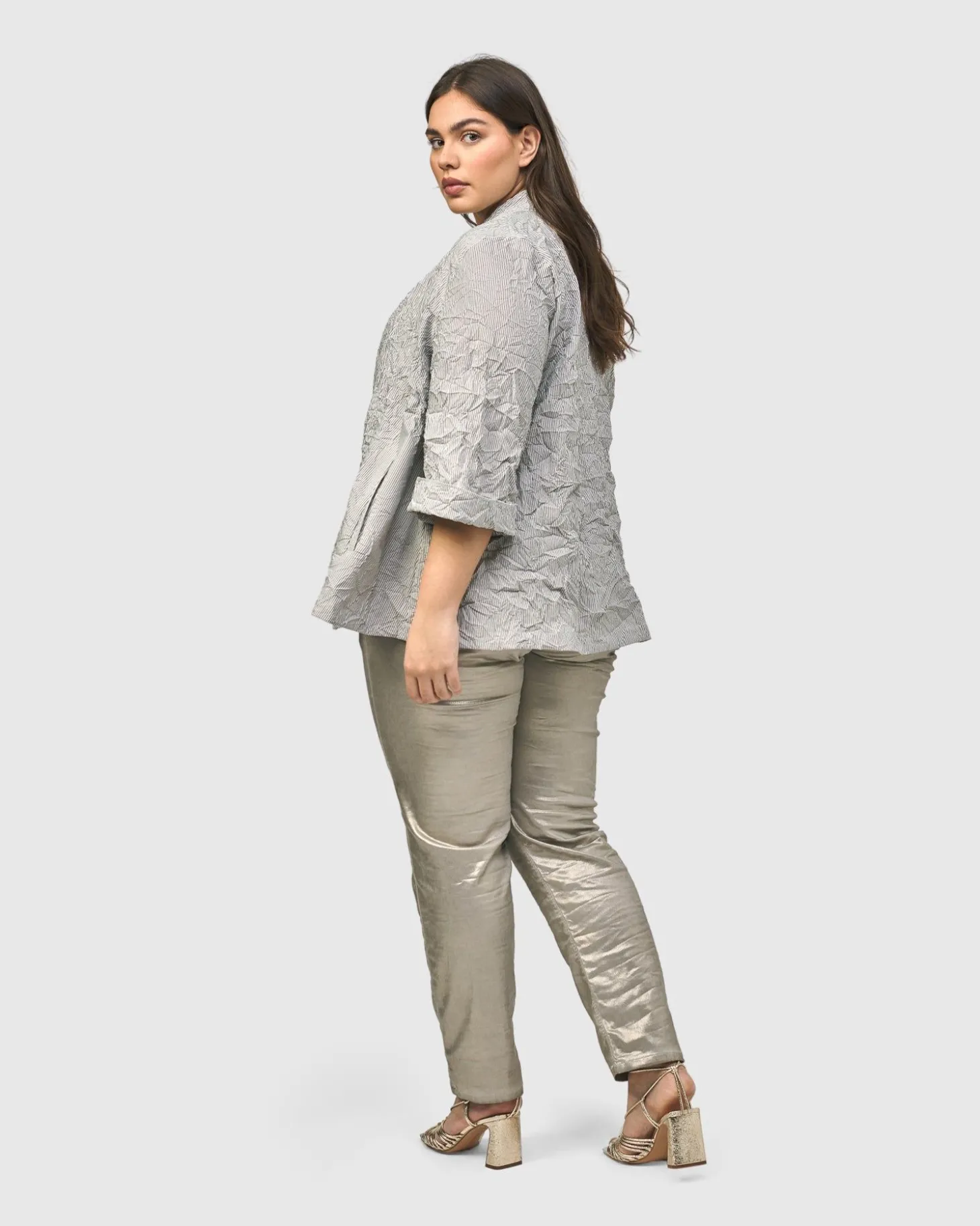 Women Alembika Electra Woven Jacket, Stripes