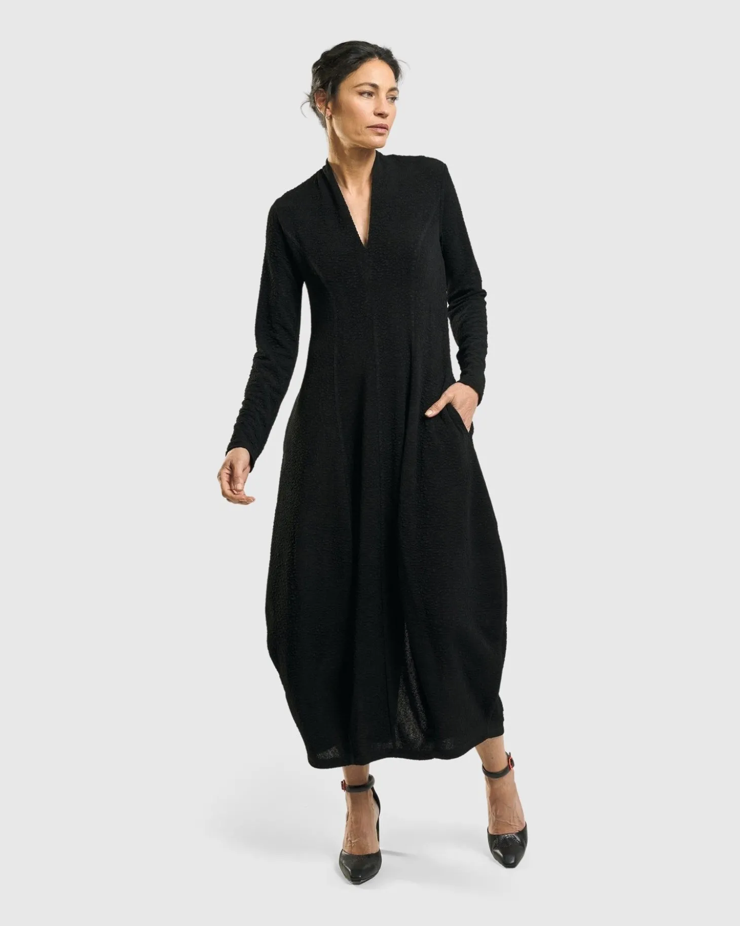Women Alembika Elvira Cocoon Dress, Black