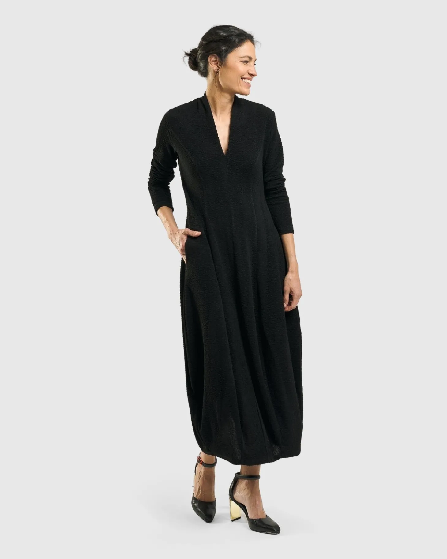 Women Alembika Elvira Cocoon Dress, Black