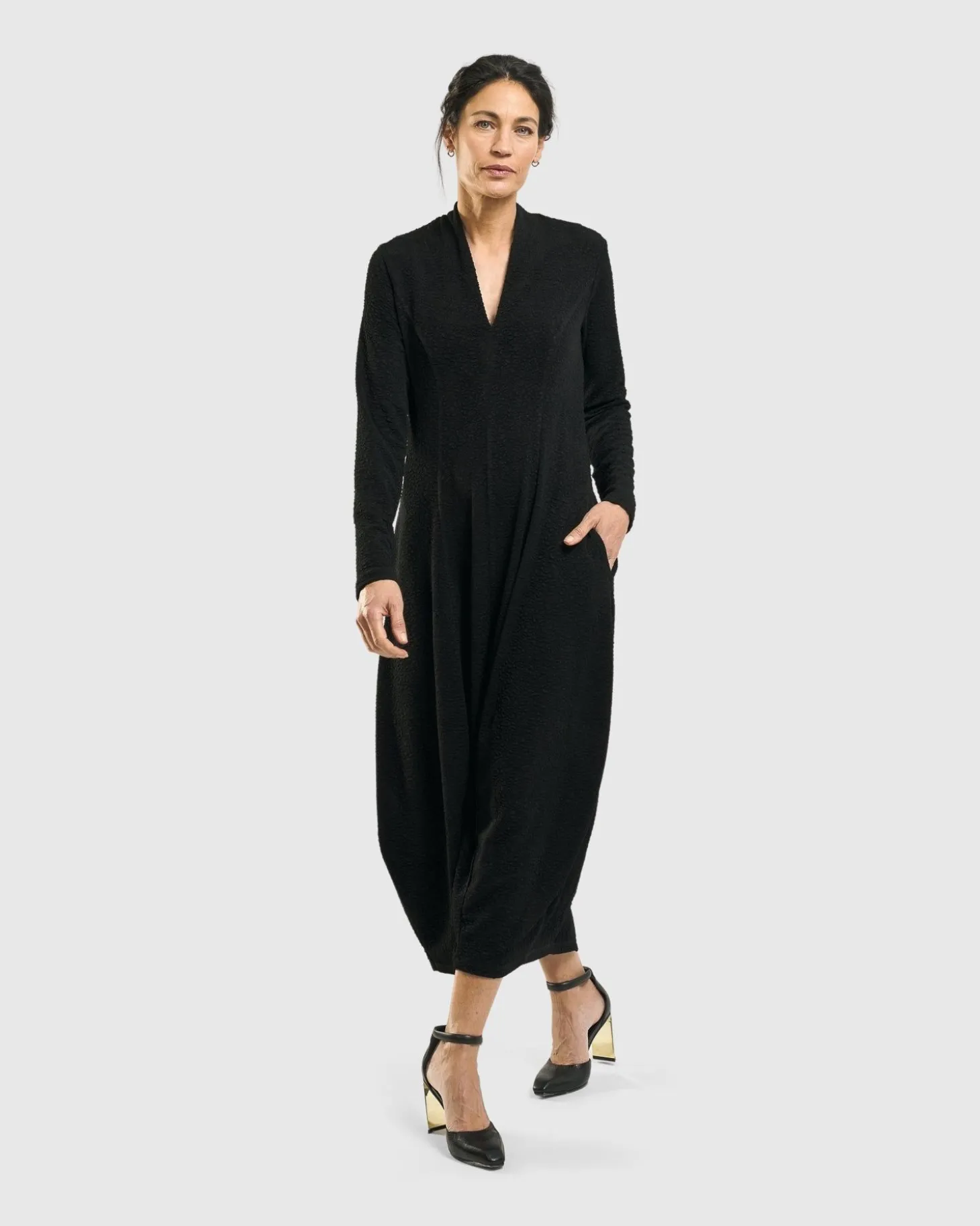 Women Alembika Elvira Cocoon Dress, Black