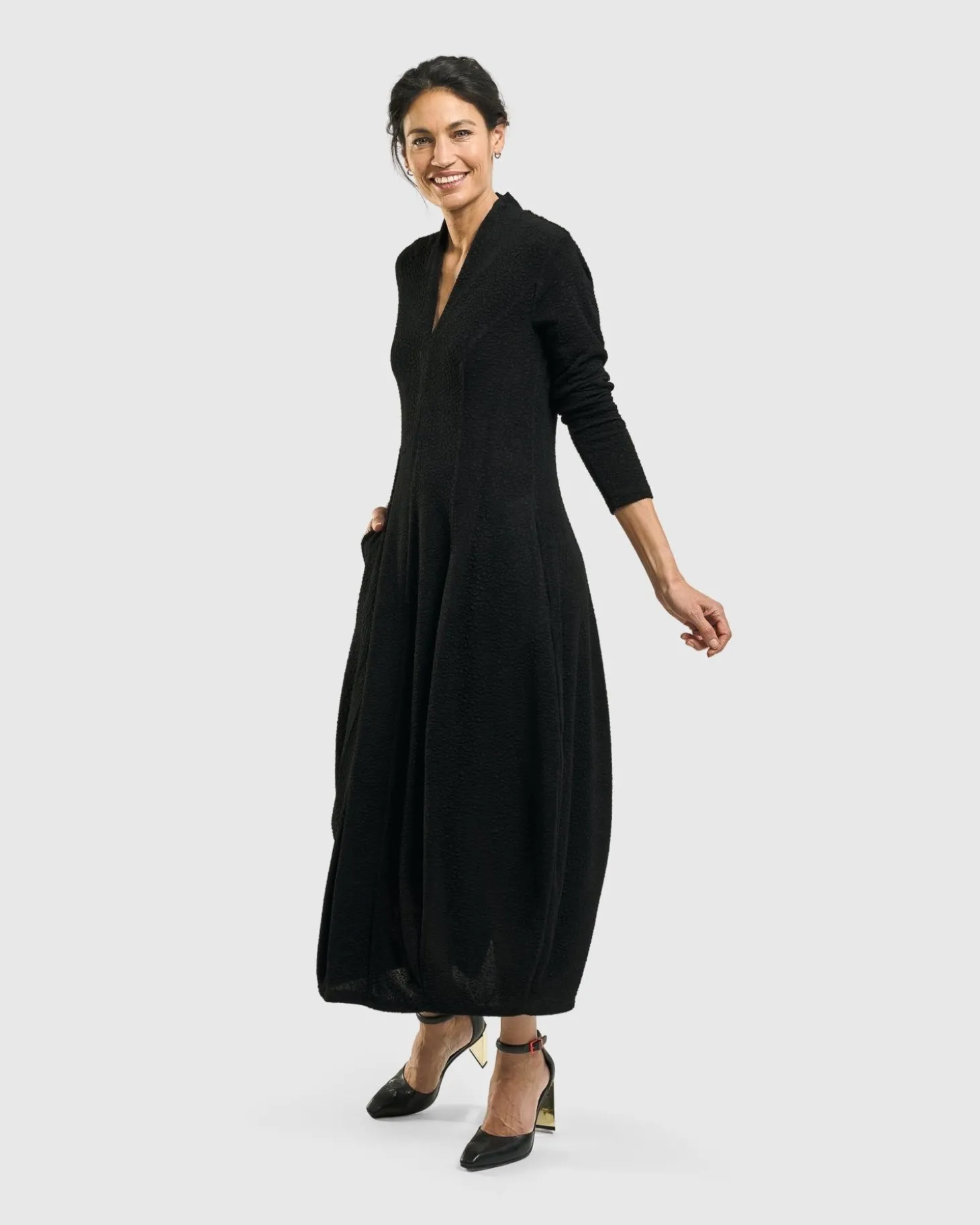 Women Alembika Elvira Cocoon Dress, Black