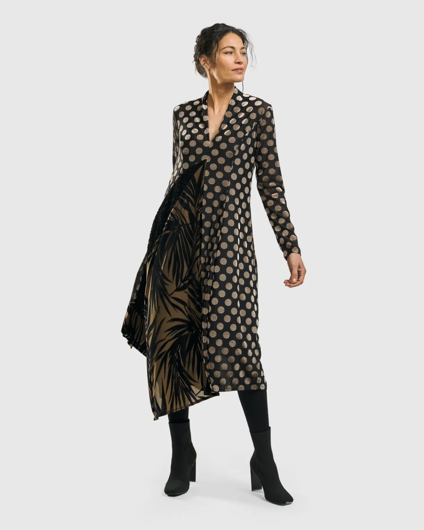 Women Alembika Equinox Cocoon Dress, Gold
