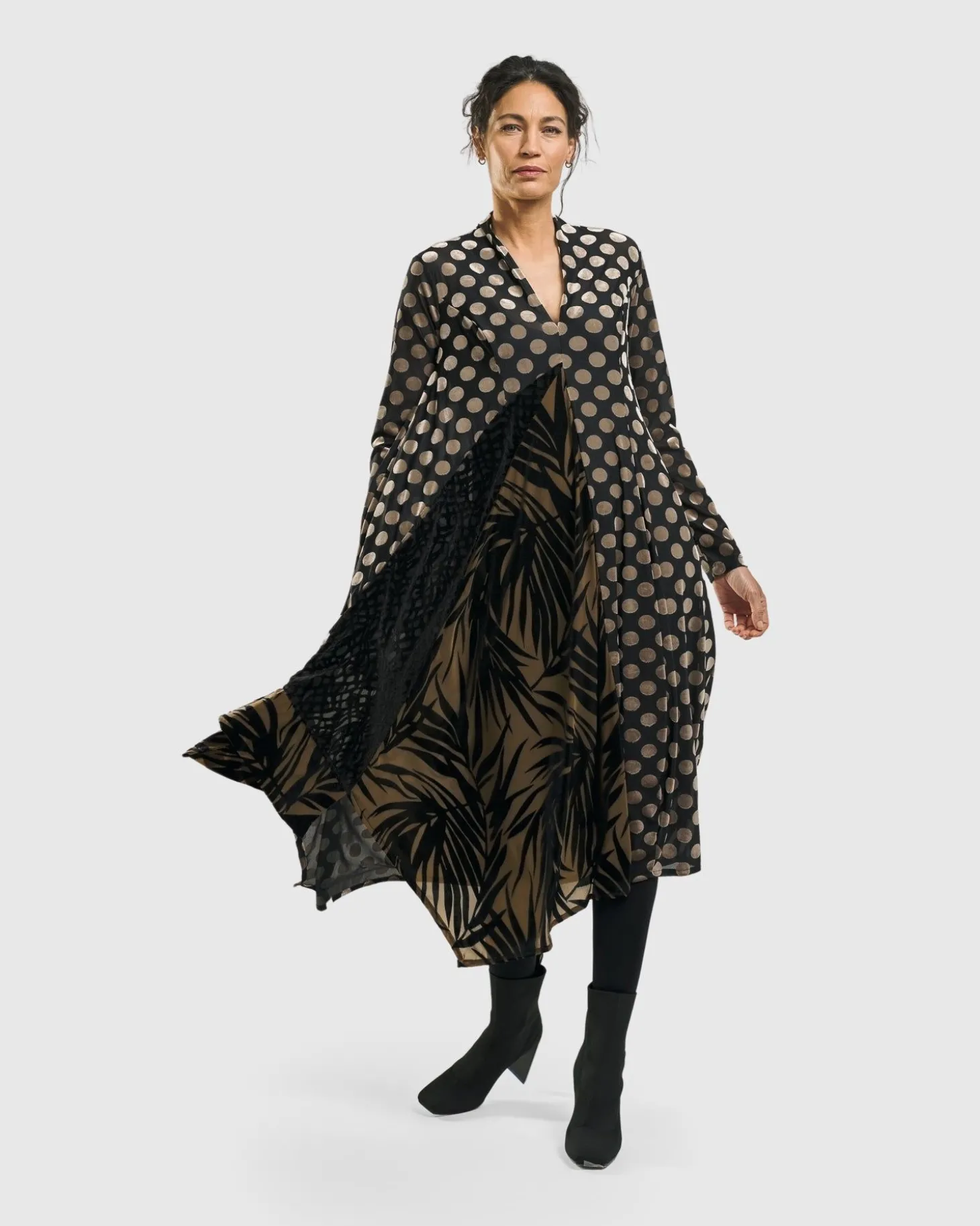 Women Alembika Equinox Cocoon Dress, Gold