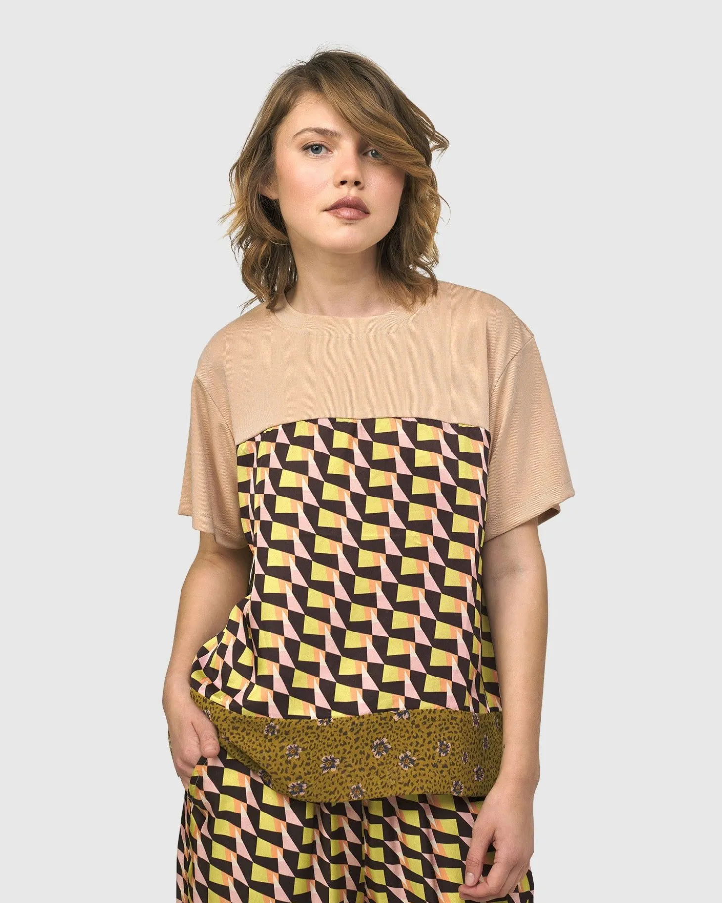 Women Alembika Escher Boxy Tee, Mix