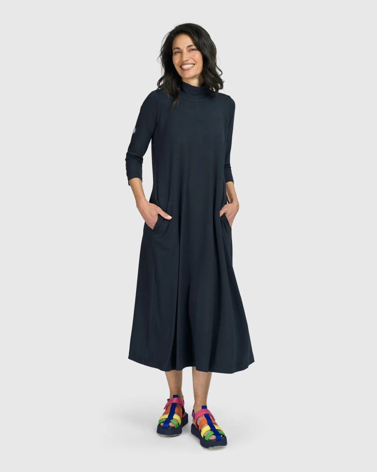 Women Alembika Essential A-Line Dress, Ocean
