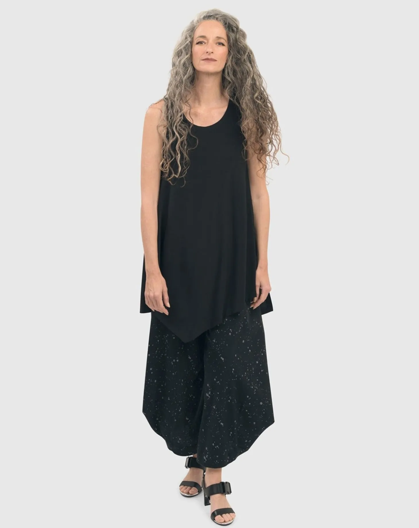 Women Alembika Essential Asymmetrical Tunic Tank Top, Black