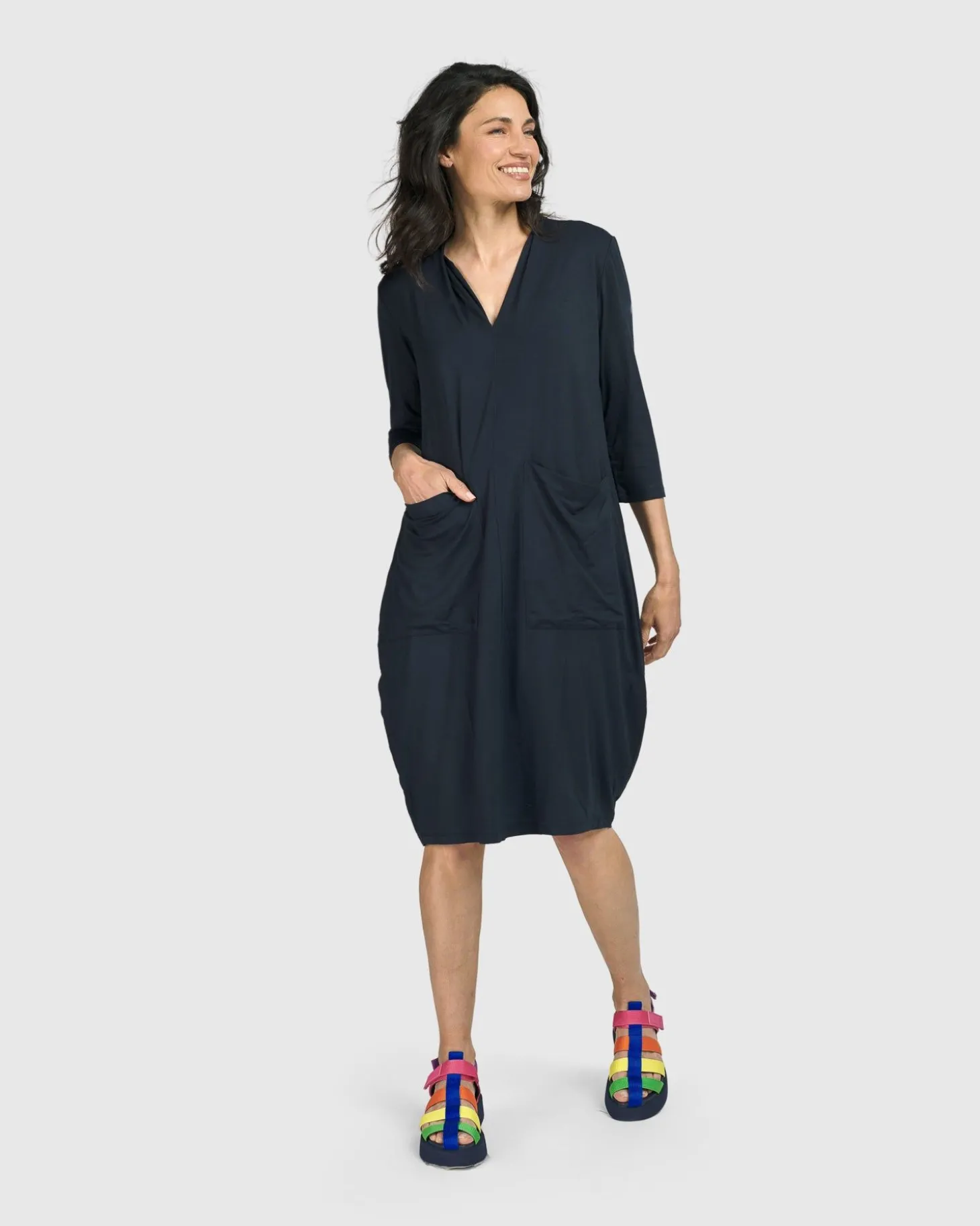 Women Alembika Essential Cargo Dress, Ocean