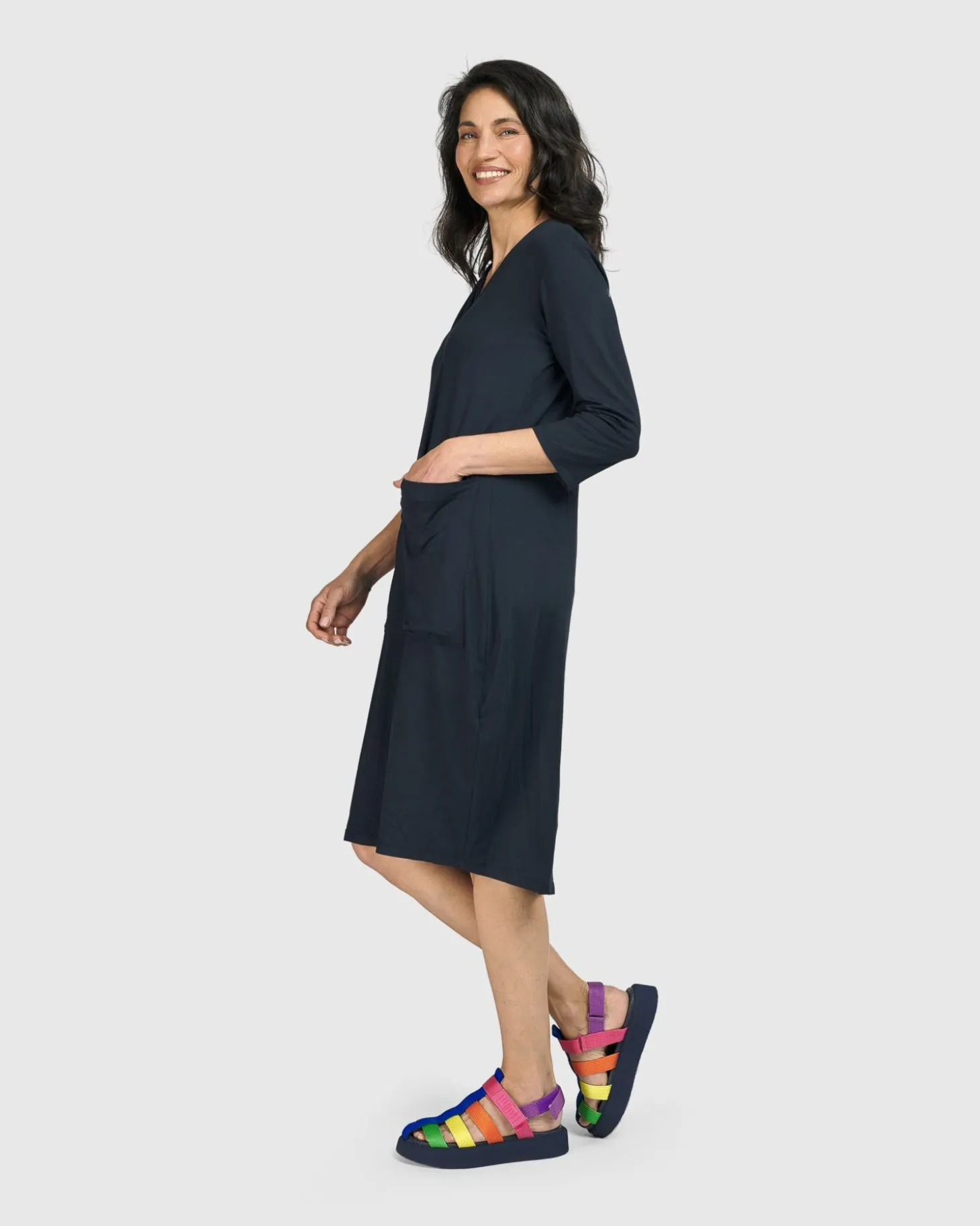Women Alembika Essential Cargo Dress, Ocean